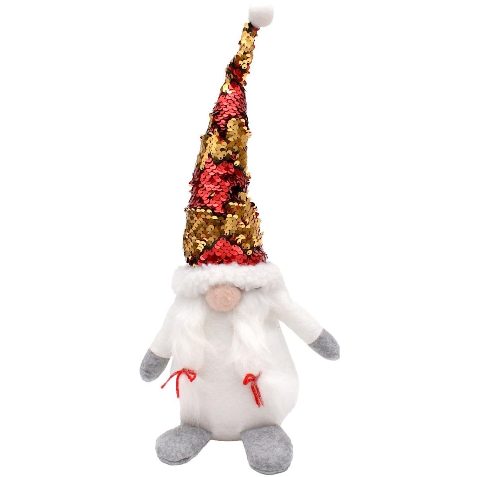 

SKRZAT GNOM DEKORACYJNY Z MAGICZNYMI CEKINAM 35CM BIAŁY