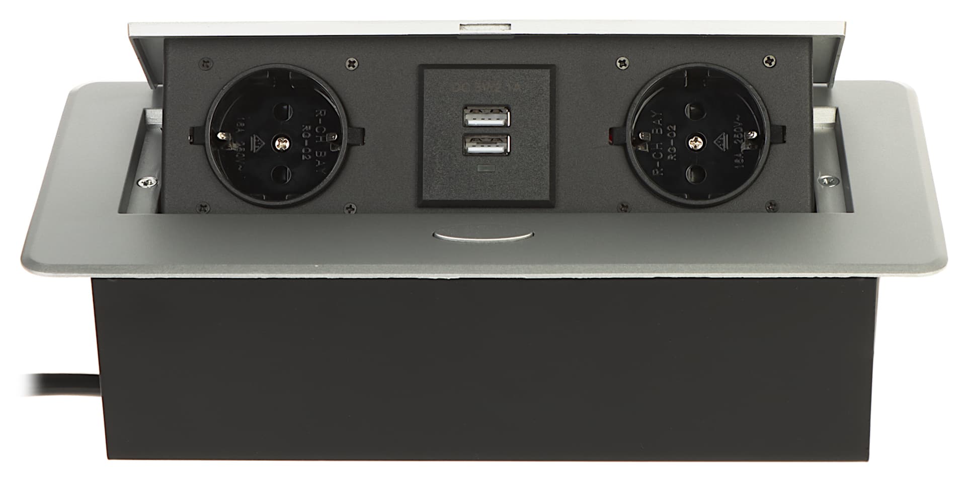

LISTWA ZASILAJĄCA MEBLOWA FPS-2S2U/CABLE (2 GNIAZDA + 2 USB)