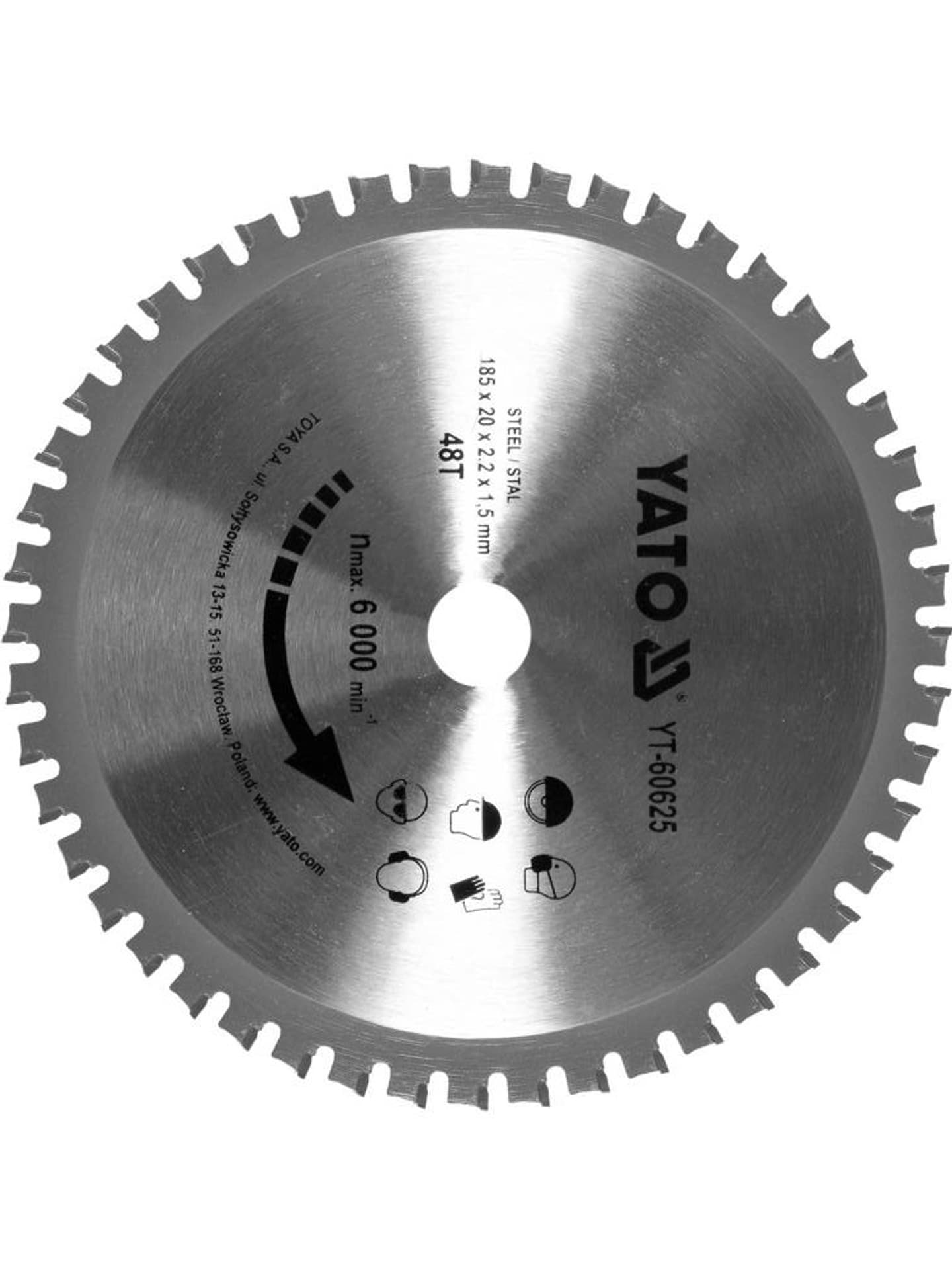 

YATO TARCZA DO CIĘCIA METALU 185/48T 20MM