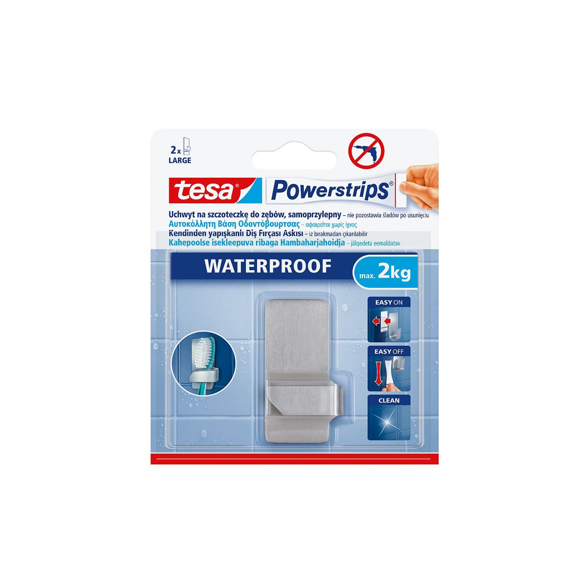

Haczyk samoprzylepny powerstrips waterproof 1szt.do szczote.