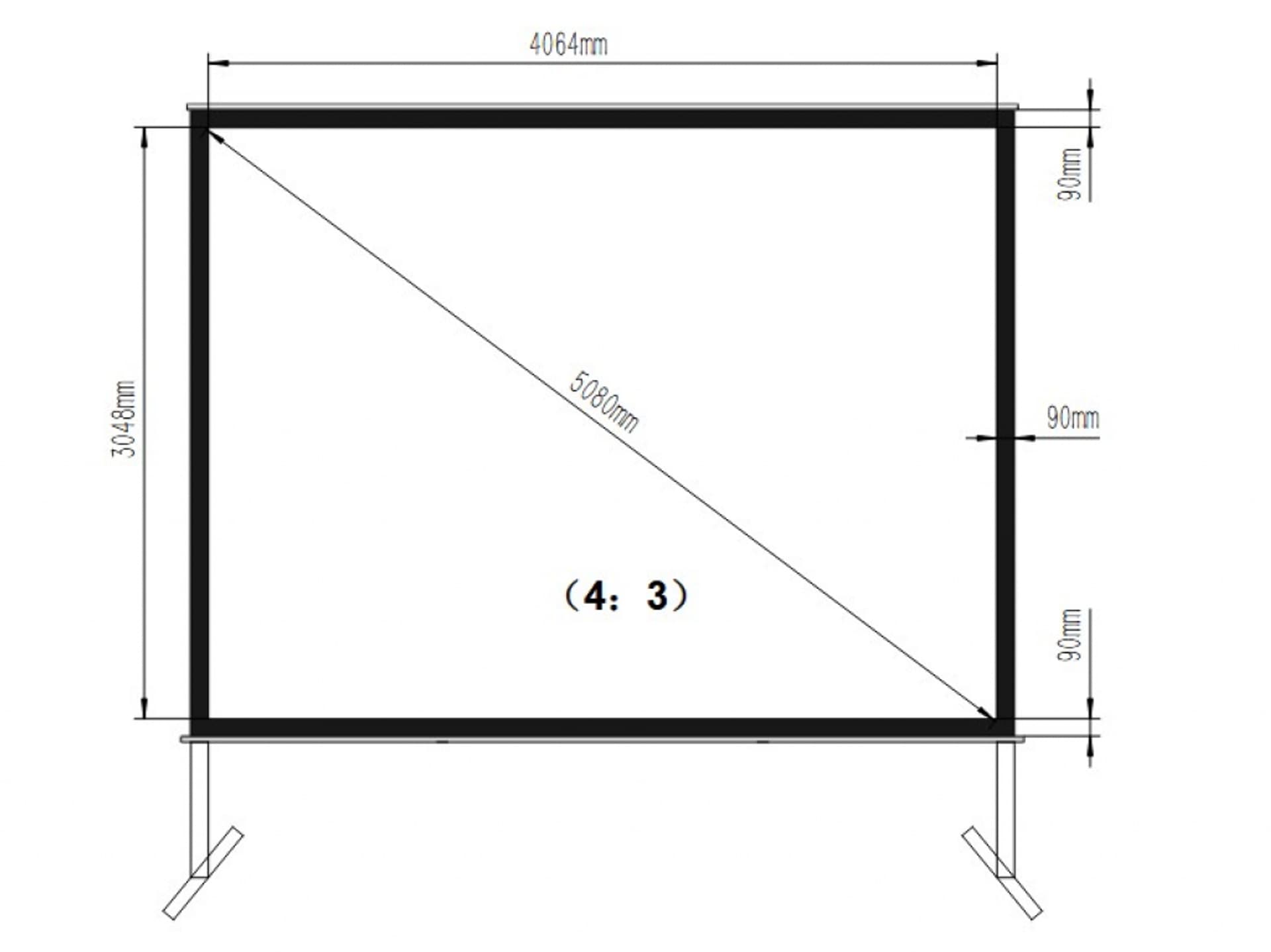 

EKRAN RĘCZNY ROZKŁADANY 200" 406x305cm FF-200 4:3 ART FastFold