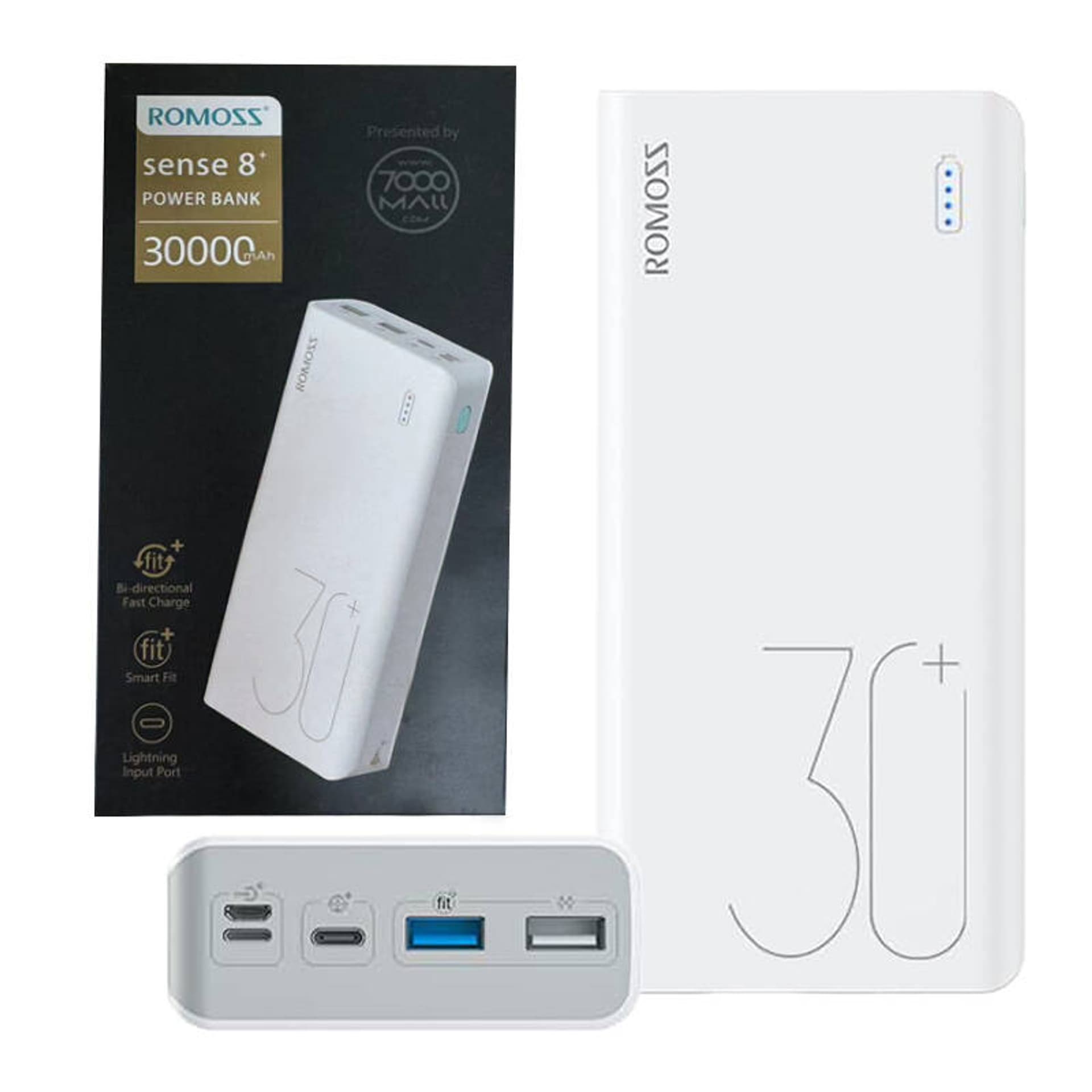 

Powerbank Romoss Sense 8+ 30000mAh (biały)