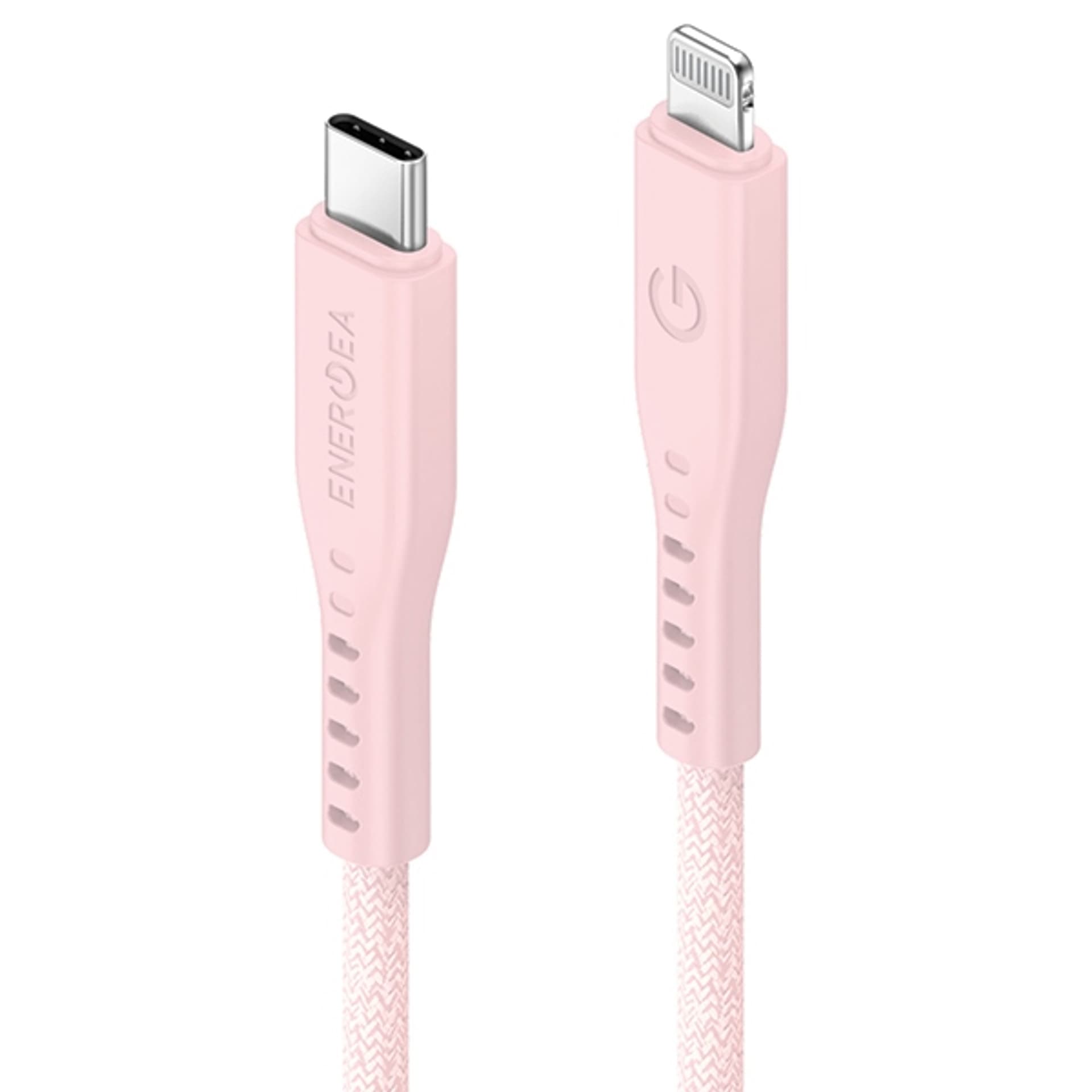 

ENERGEA kabel Flow USB-C - Lightning C94 MFI 1.5m różowy/pink 60W 3A PD Fast Charge