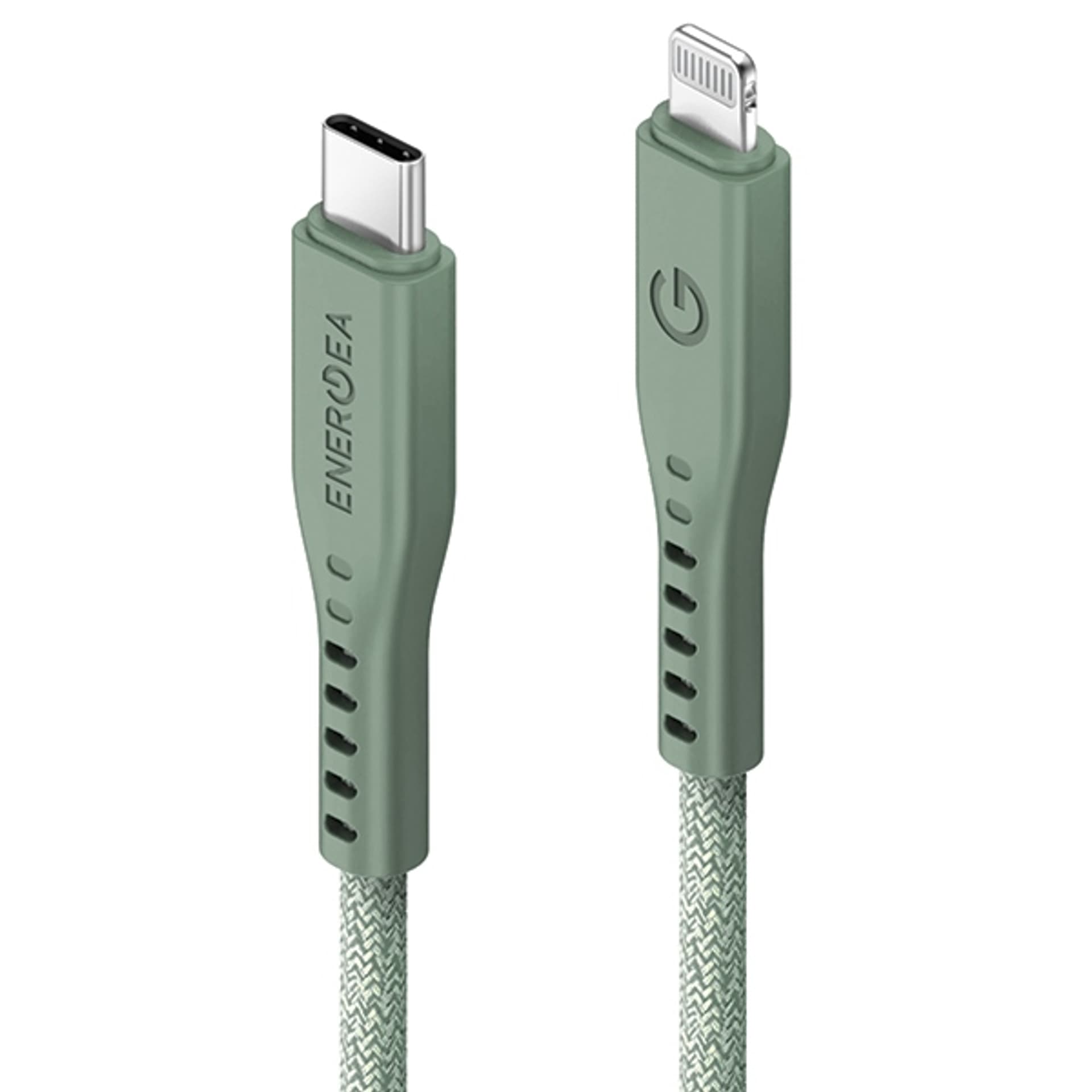 

ENERGEA kabel Flow USB-C - Lightning C94 MFI 1.5m zielony/green 60W 3A PD Fast Charge