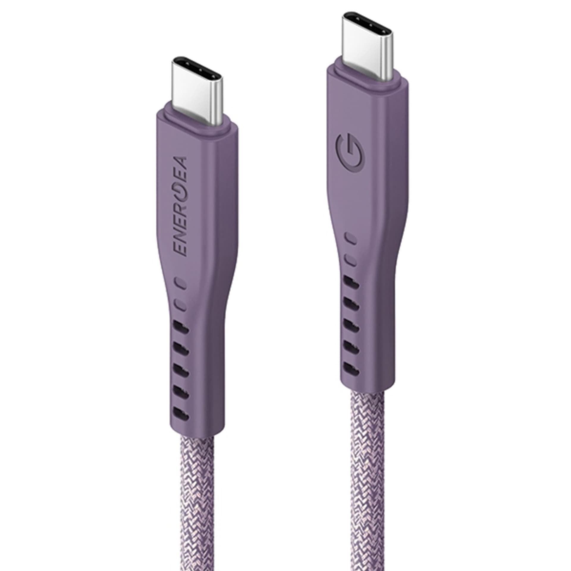 

ENERGEA kabel Flow USB-C - USB-C 1.5m fioletowy/purple 240W 5A PD Fast Charge