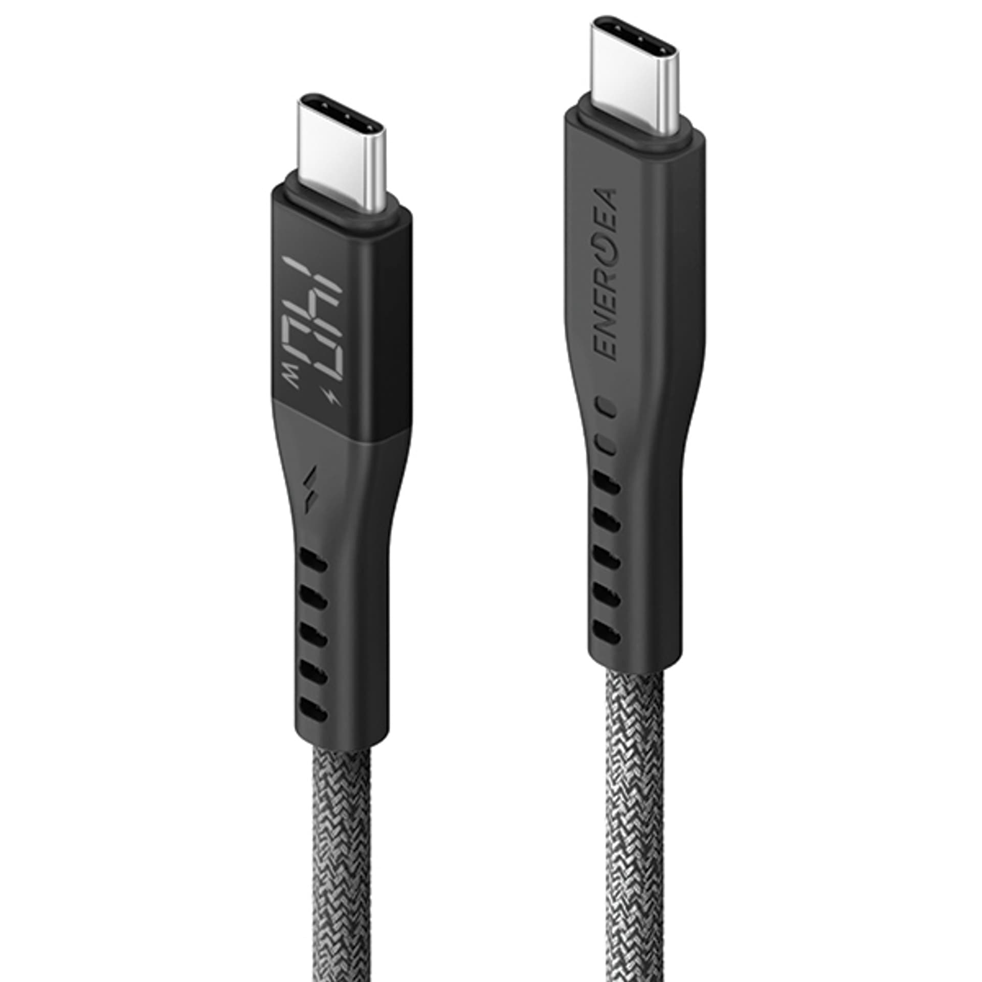 

ENERGEA kabel Flow USB-C - USB-C Digital Display 1.5m czarny/black 240W 5A PD Fast Charge