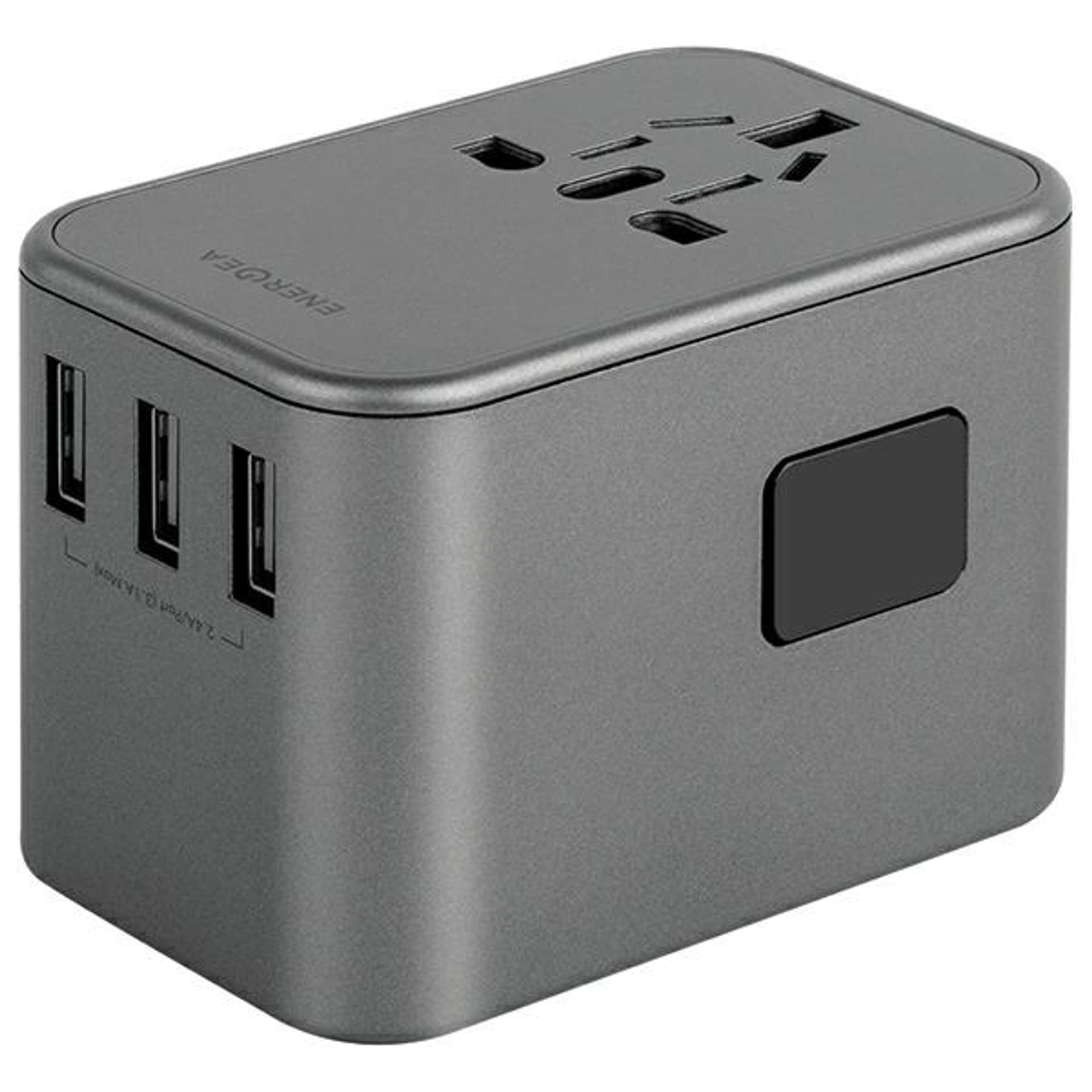 

ENERGEA ład. siec. 3xUSB+2xUSB-C PD-PPS-QC 3.0 35.5W 3A2C adapter 4w1 US/UA/EU/UK szary/gunmetal Travelworld