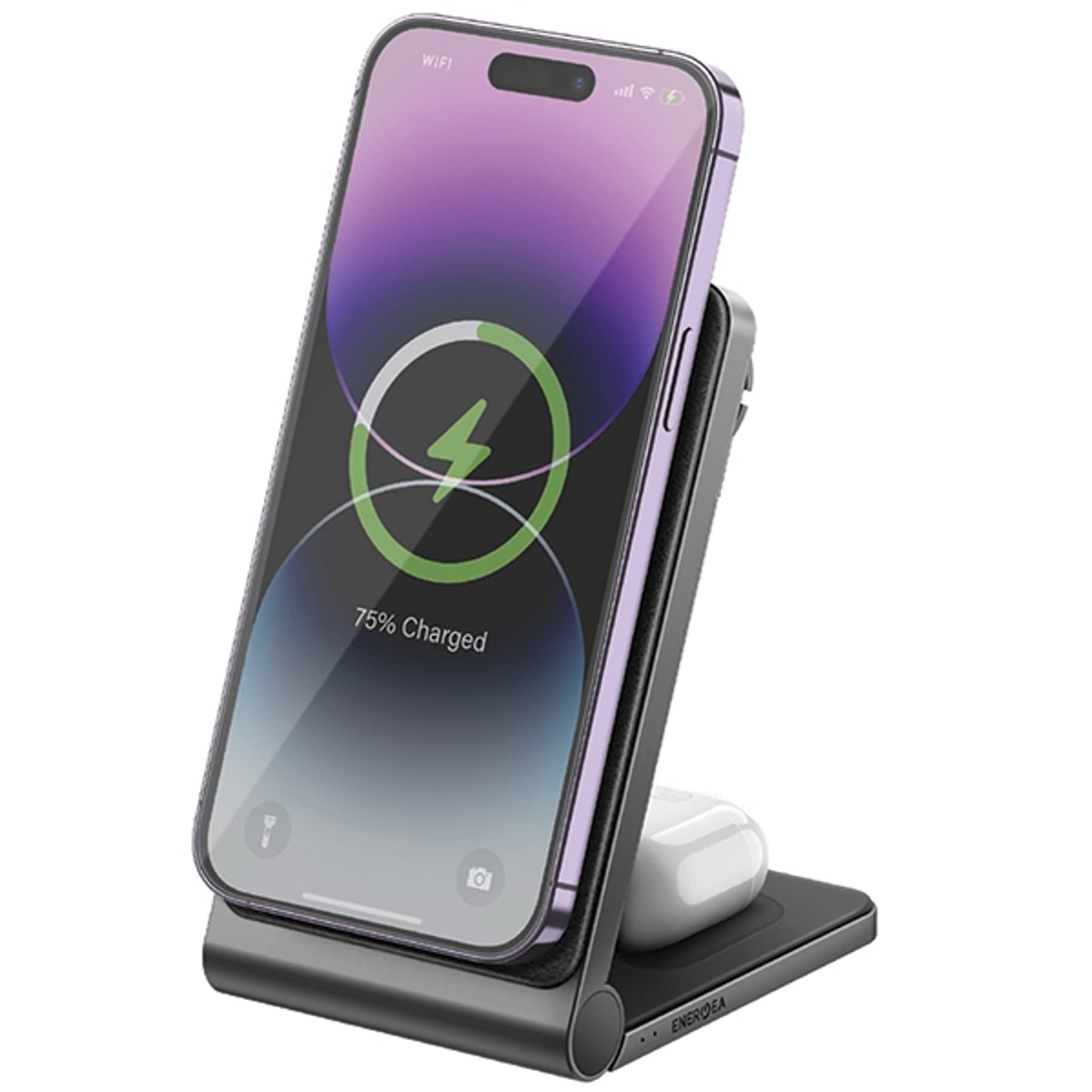 

Energea MagTrio składana ład. indukcyjna 3w1 15W Fast Charging szary/gunmetal MagSafe