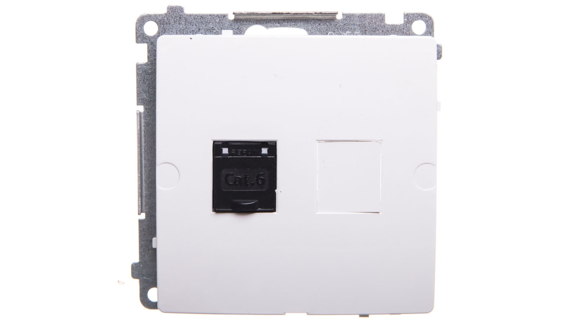 

Simon Basic Gniazdo komputerowe pojedyncze RJ45 kat.6 z przesłoną białe BM61.01/11