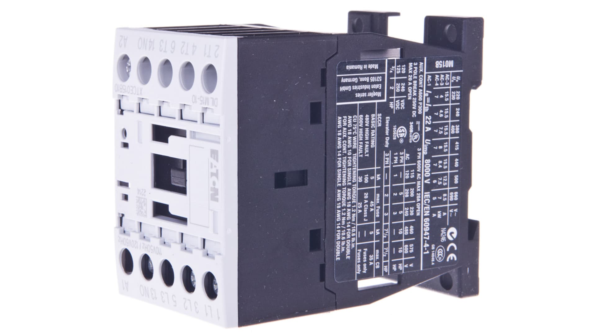 

Stycznik mocy 15A 3P 110V AC 1Z 0R DILM15-10 290055