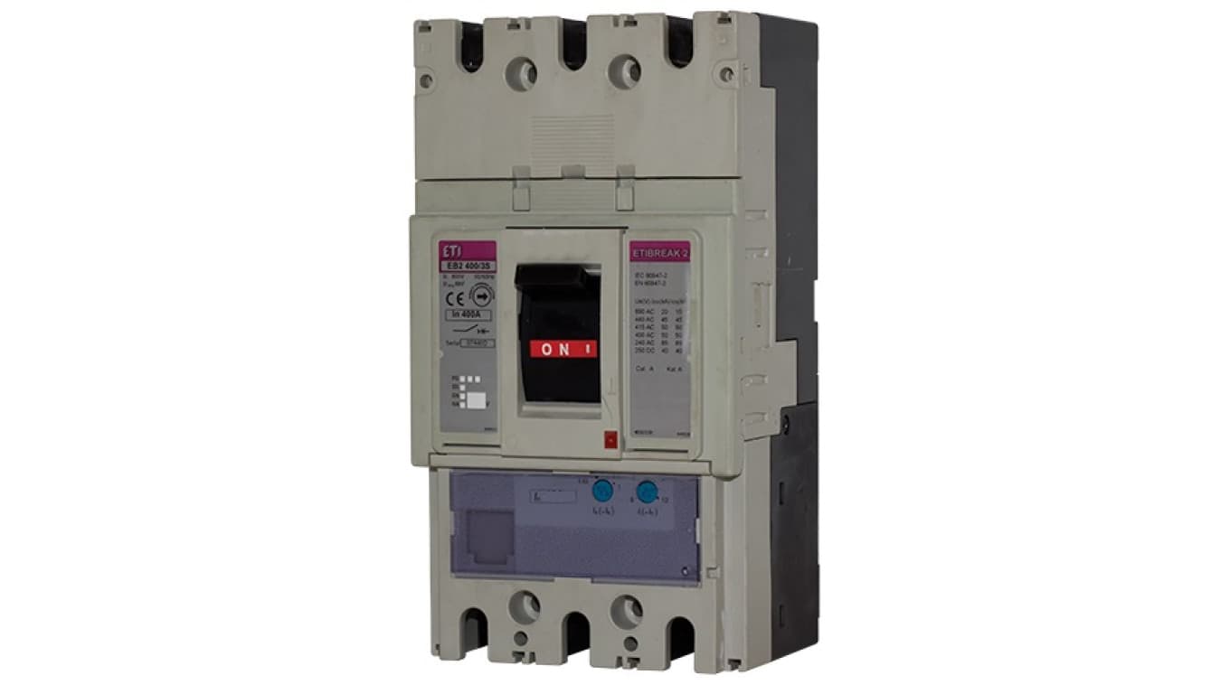 

Wyłącznik kompaktowy 3P 400A 25kA /wyzwalacz termo-magnetyczny/ EB2 400/3L 004671092