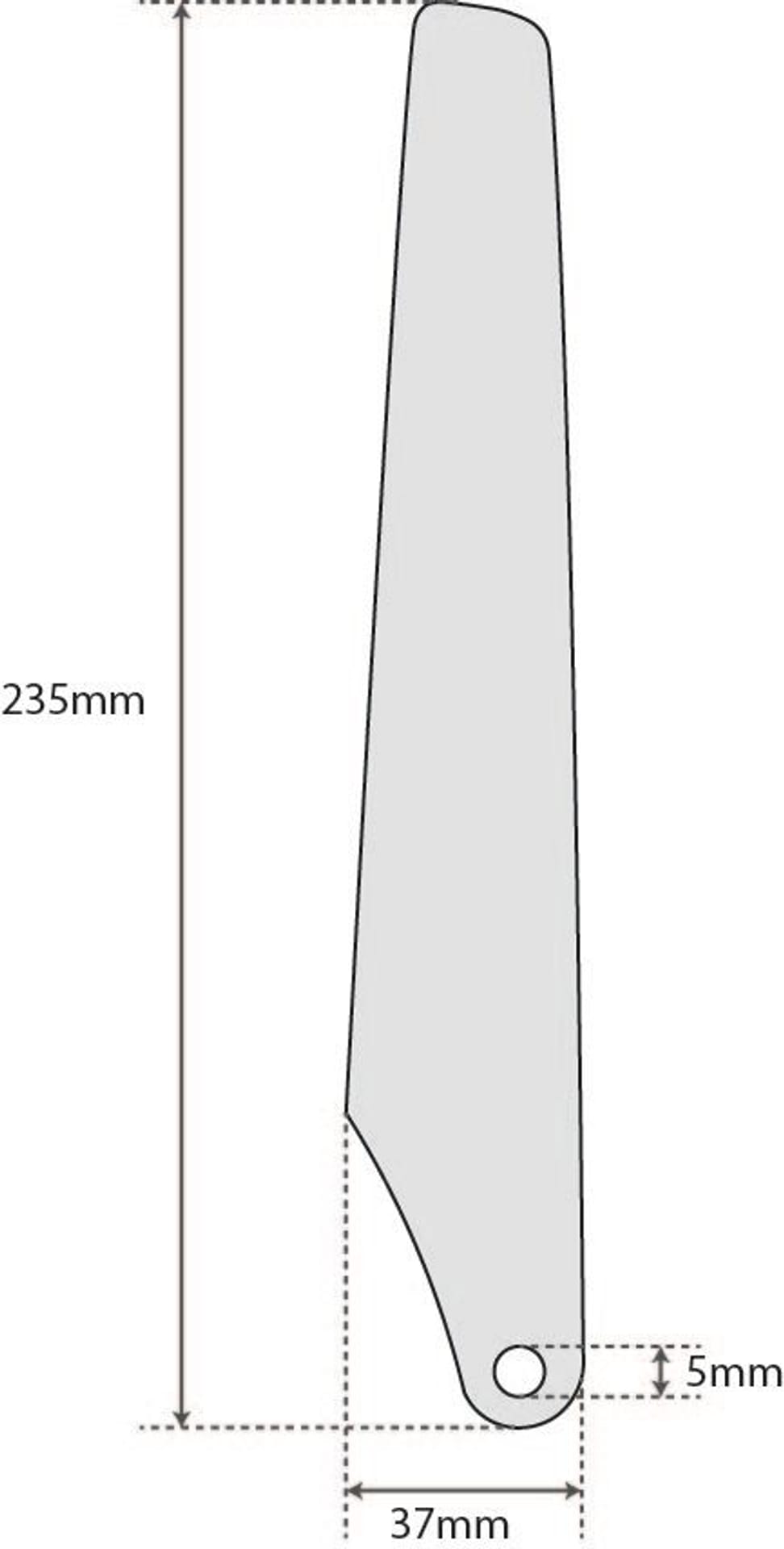 

Komplet Łopat A 235mm x 37mm x 5mm (9083) Pióra Czarno - Żółte ( 2szt )