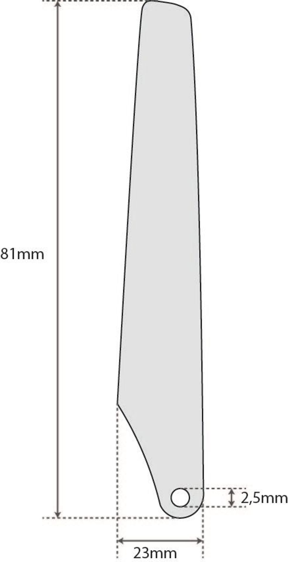 

Komplet Łopat A + B 81mm x 23mm x 2,5mm (TT995) Pióra, Tt995) piór