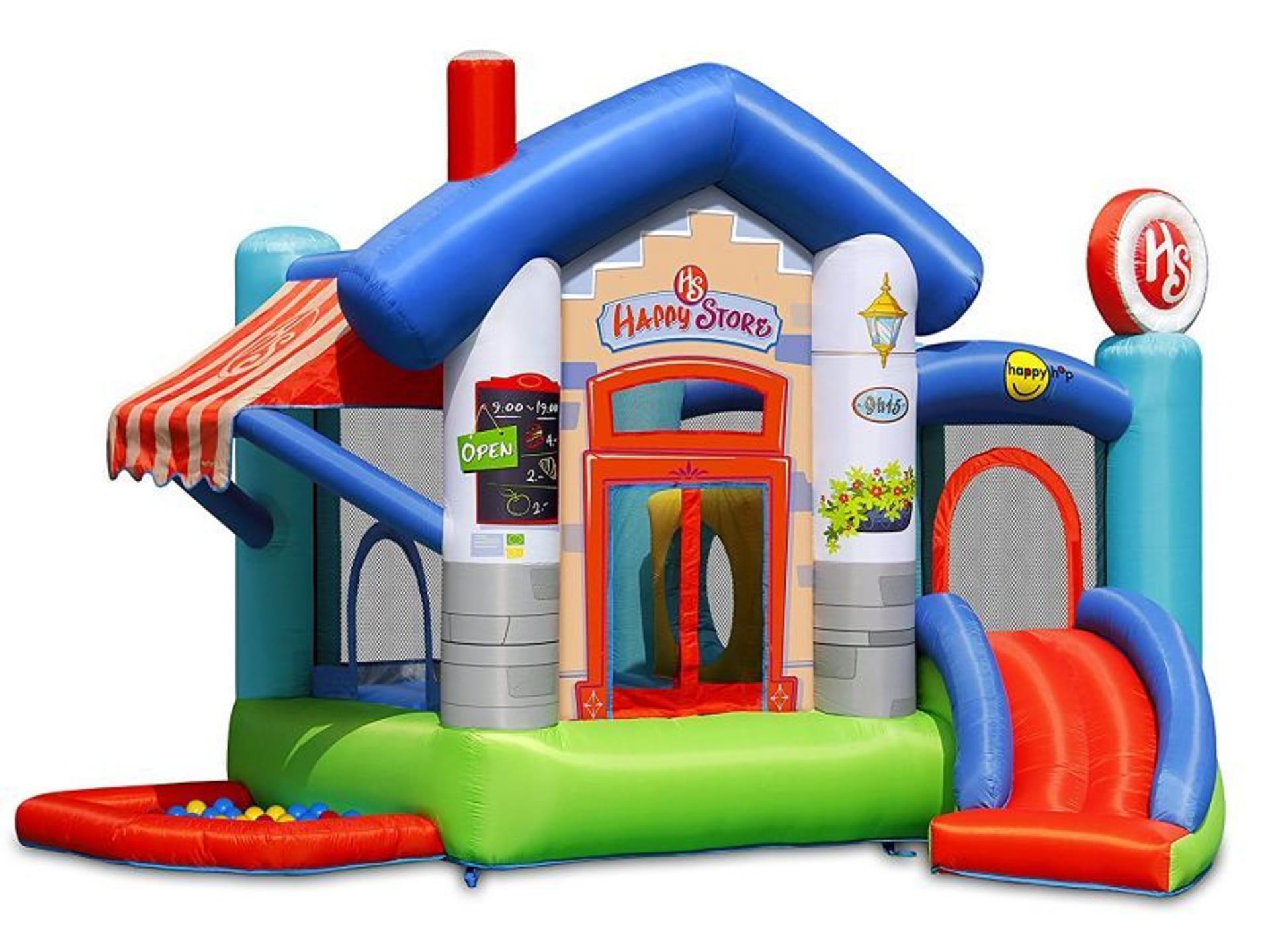 

Dmuchaniec Happyhop Zamek Dmuchany Happy Store Zjeżdżalnia Trampolina