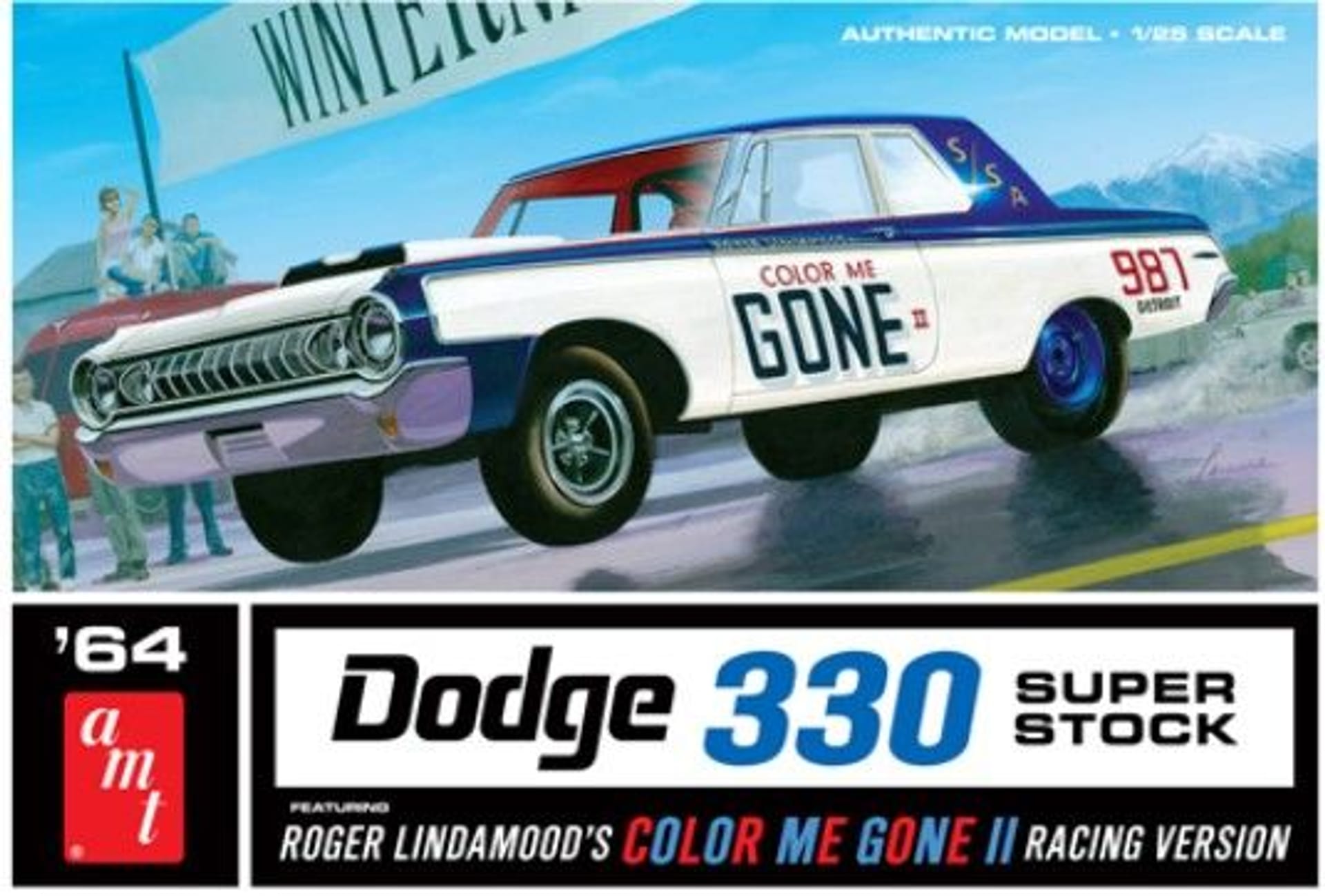 

Model plastikowy - Samochód Color Me Gone 1964 Dodge 330 Superstock 1:25 - AMT