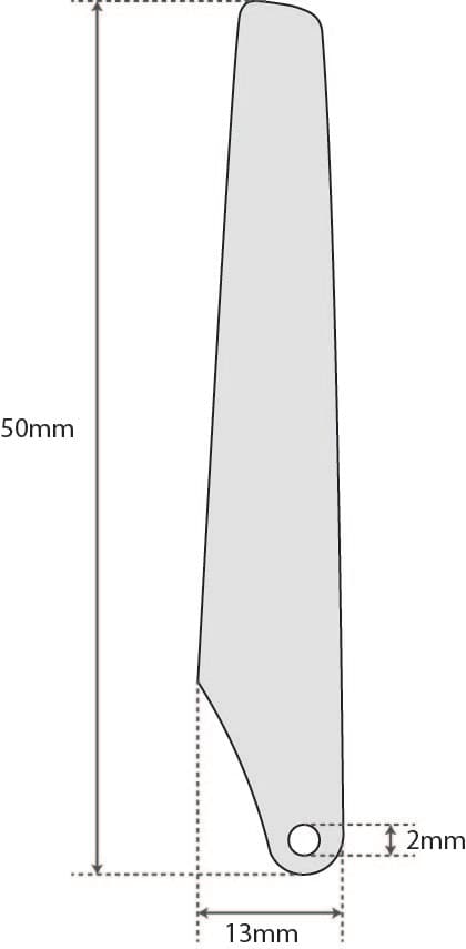 

Komplet Łopat A + B 50mm x 13mm x 2mm (6025-1) Pióra, 6025-1) piór