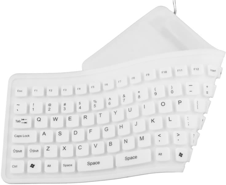 

EK126W Klawiatura przewodowa standardowa silikonowa USB/OTG biała Esperanza
