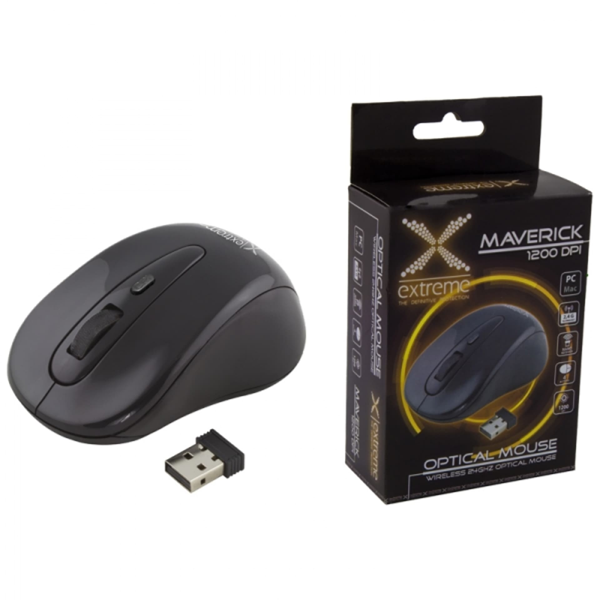 

XM104K Mysz bezprzewodowa 2.4GHz 4D optyczna USB Maverick Extreme