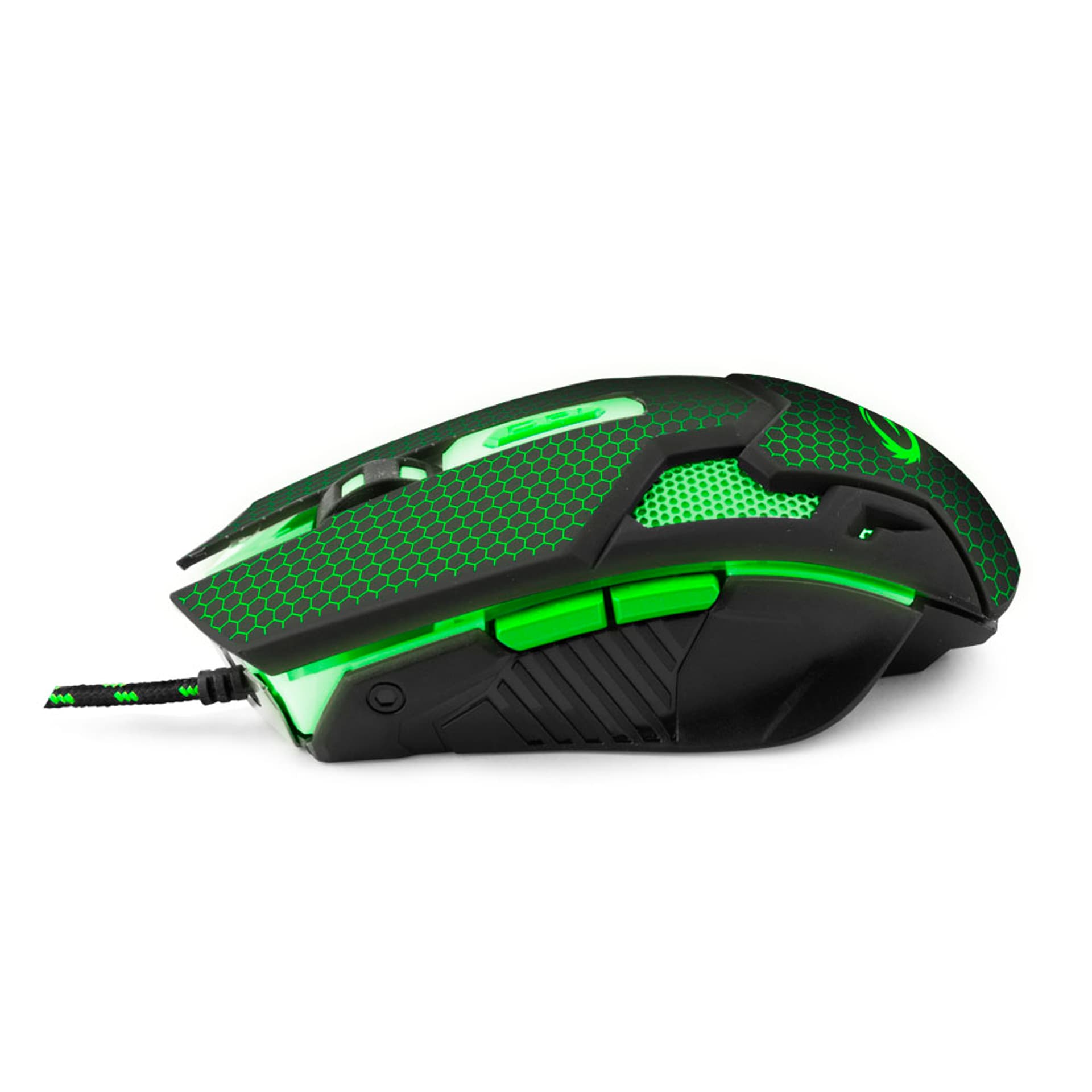 

EGM207G Mysz przewodowa dla graczy 6D optyczna USB MX207 Cobra zielona