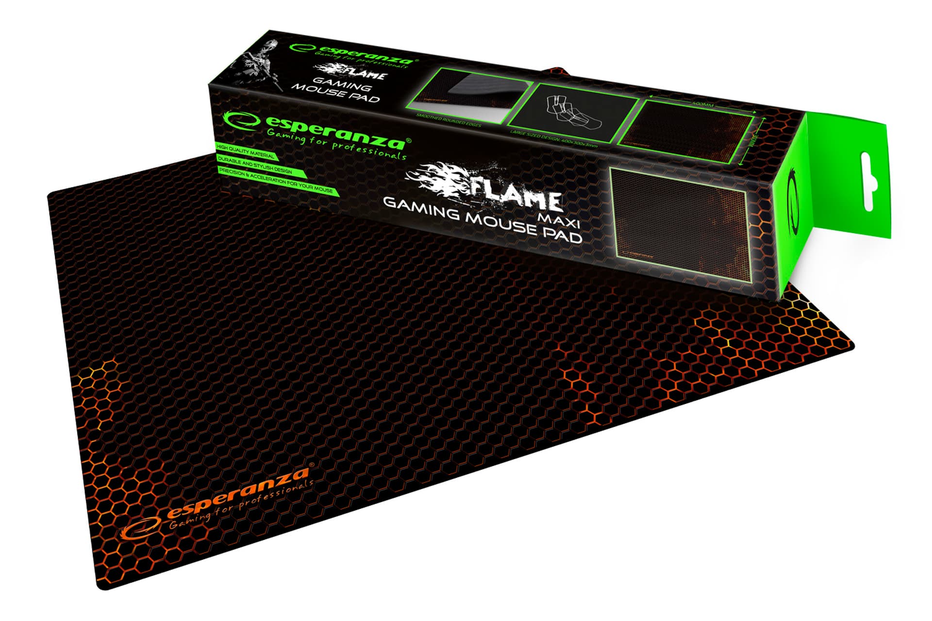 

Podkładka pod mysz Gaming Maxi Esperanza (pomarańczowy)