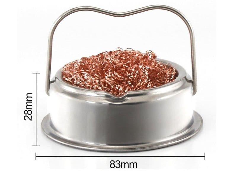 

Uniwersalny Czyścik Do Czyszczenia Grotów Lutownicy, Metalowa Podstawa Srebrny