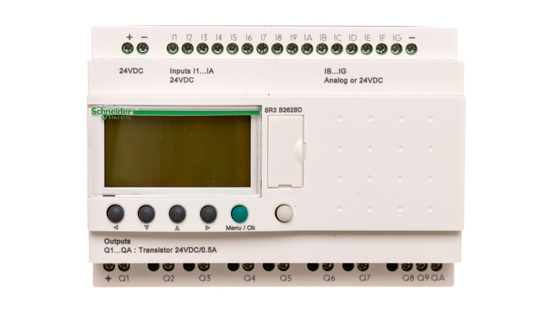 

Sterownik programowalny 16wej 10wyj 24V DC RTC/LCD Zelio SR3B262BD