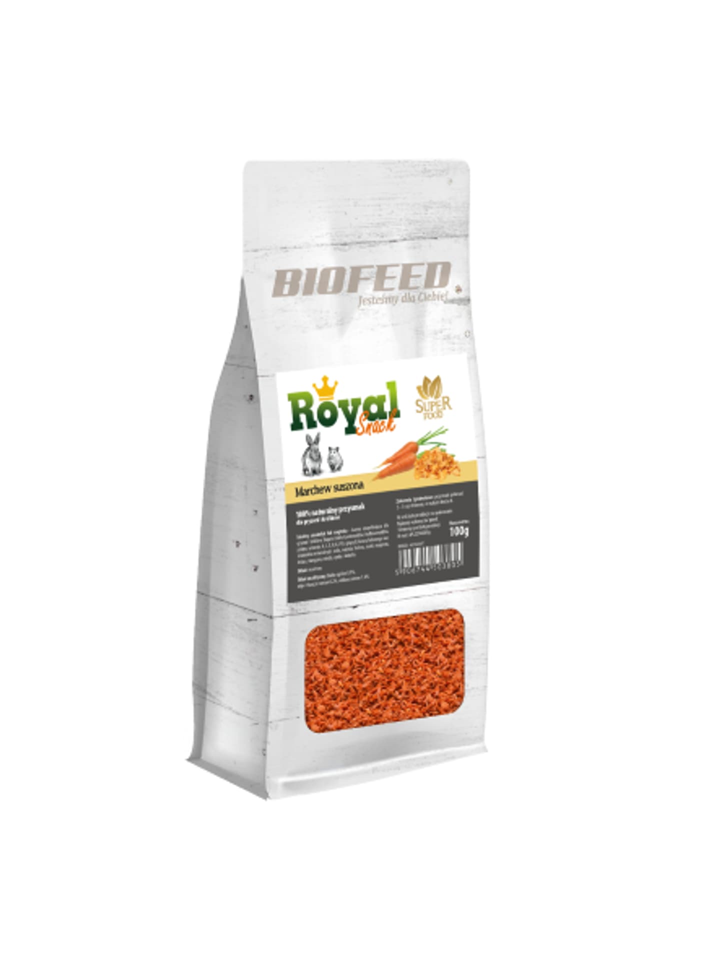 

BIOFEED Royal Snack SuperFood - marchew suszona 100g