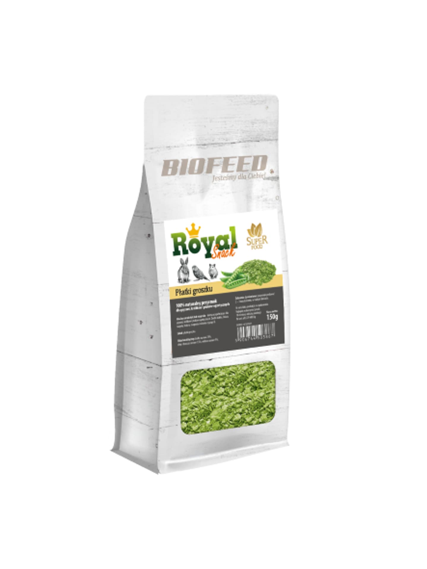 

BIOFEED Royal Snack SuperFood płatki groszku 150g