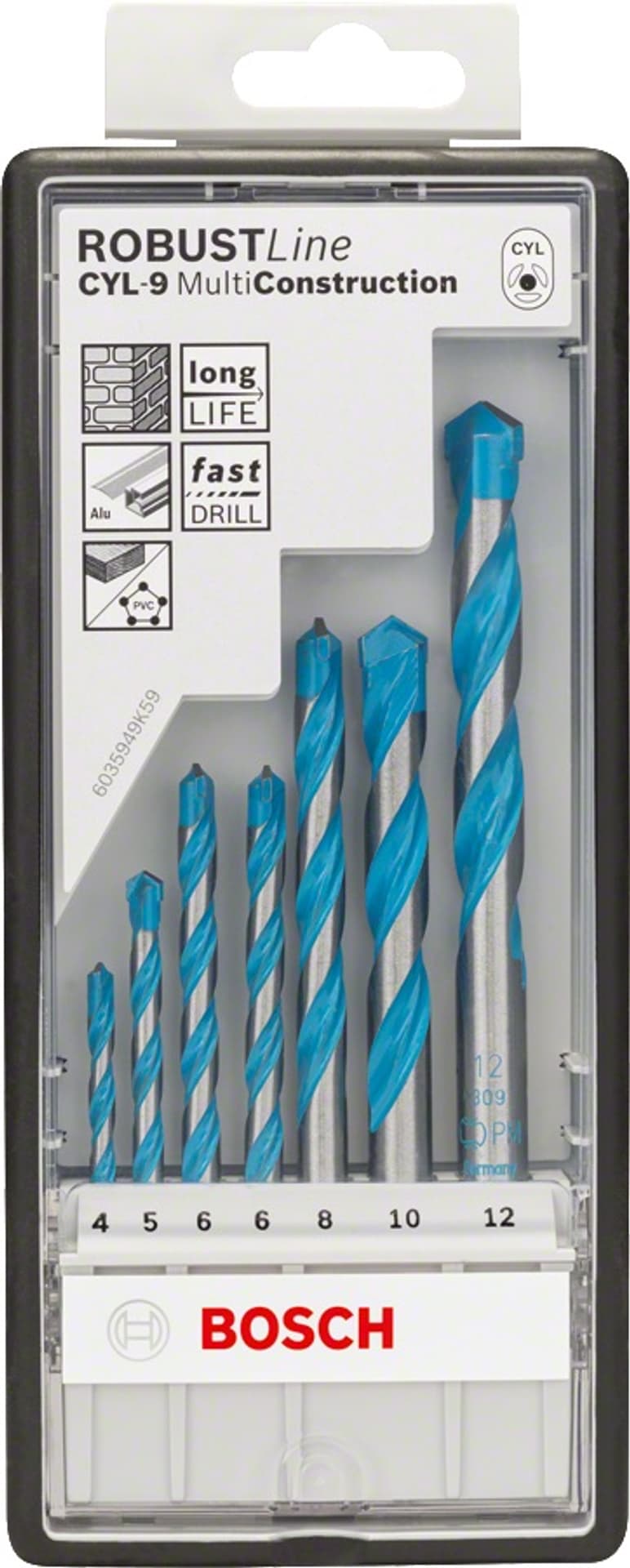 

ZESTAW WIERTEŁ MULTICONSTRUCTION 4,5,6,6,8,10,12MM 7SZT.
