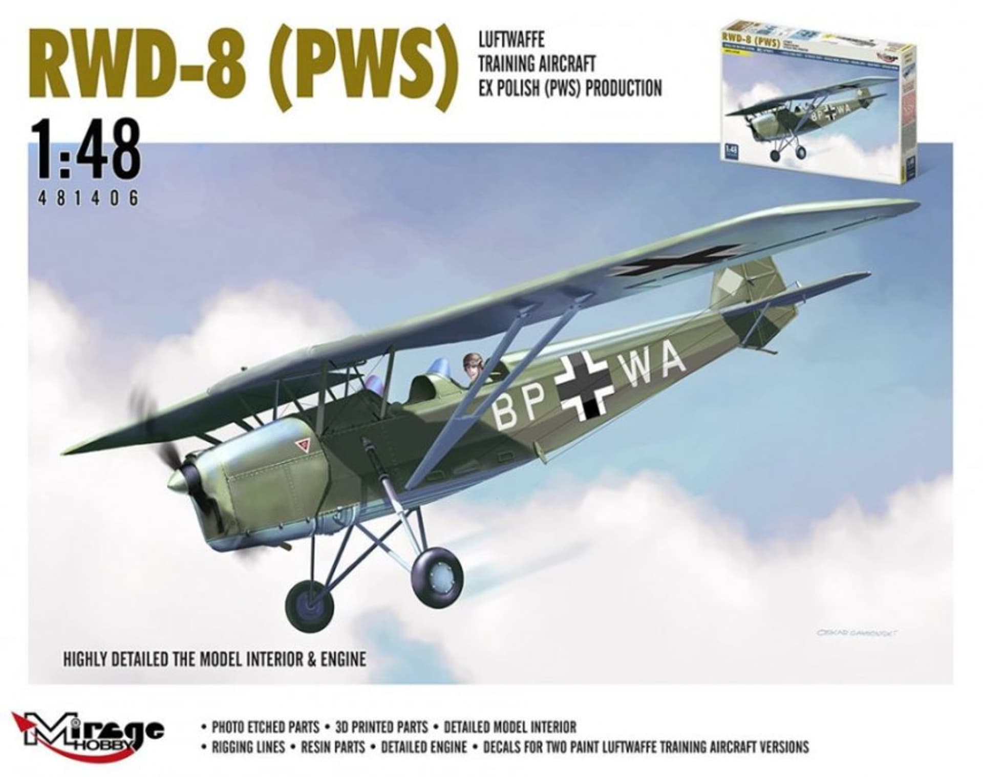 

RWD-8 (PWS) Samolot szkoleniowy Luftwaffe z byłej polskiej produkcji (PWS)