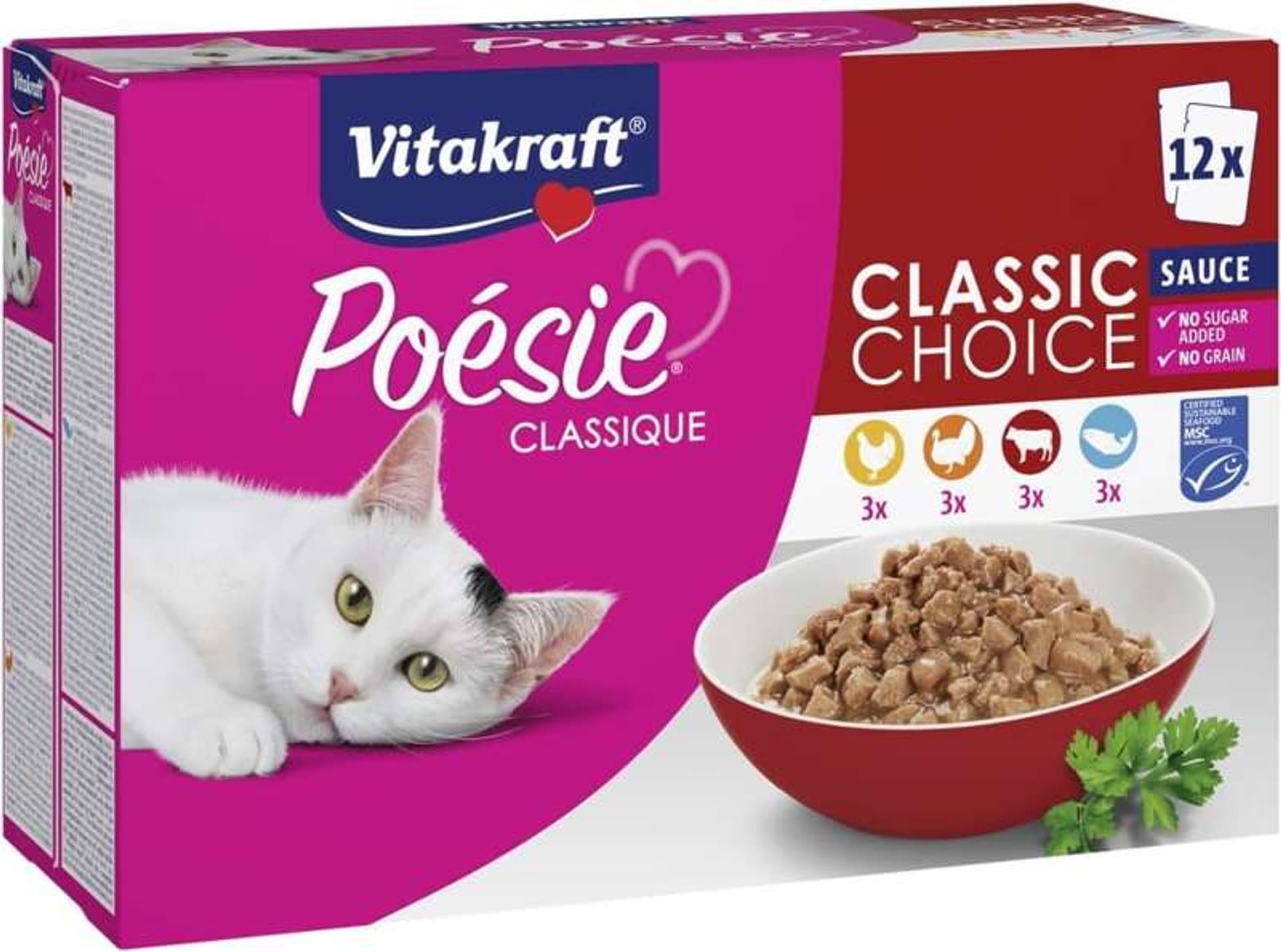 

VITAKRAFT POESIE CLASSIQUE Multipak z rybą 12x85g