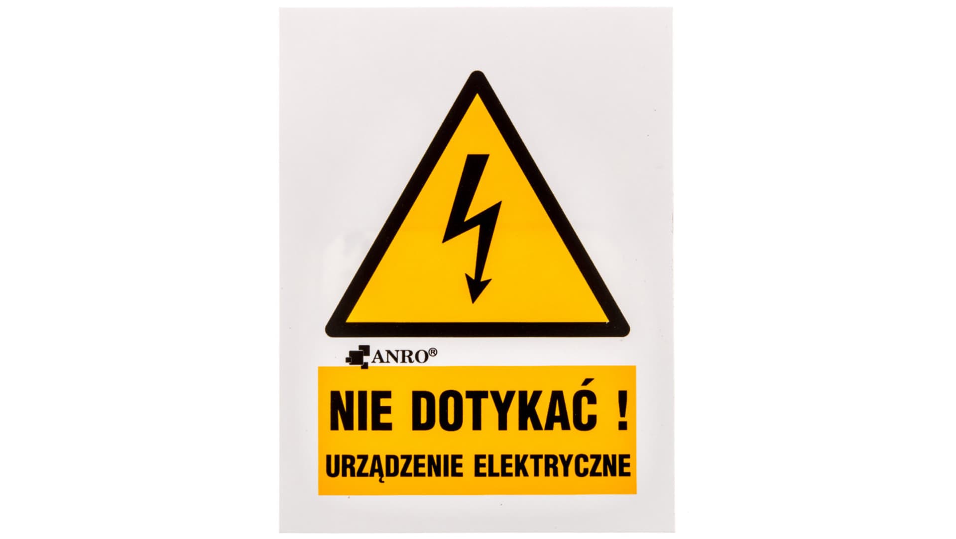 

Samoprzylepna tabliczka ostrzegawcza /Nie dotykać urządzenie elektryczne 52x74/ 1EOA/Q1/F