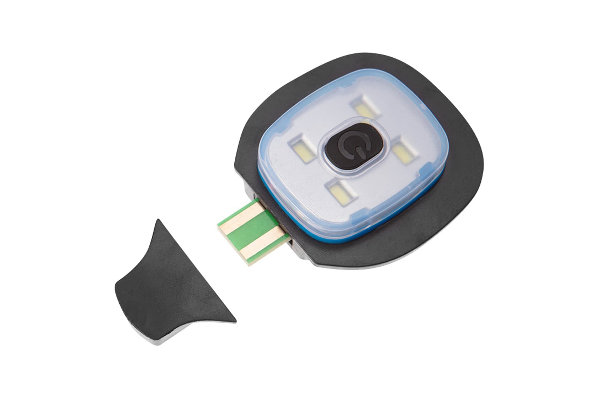 

Czapka z latarką LED, granatowo-szaro-zielona PREMIUM