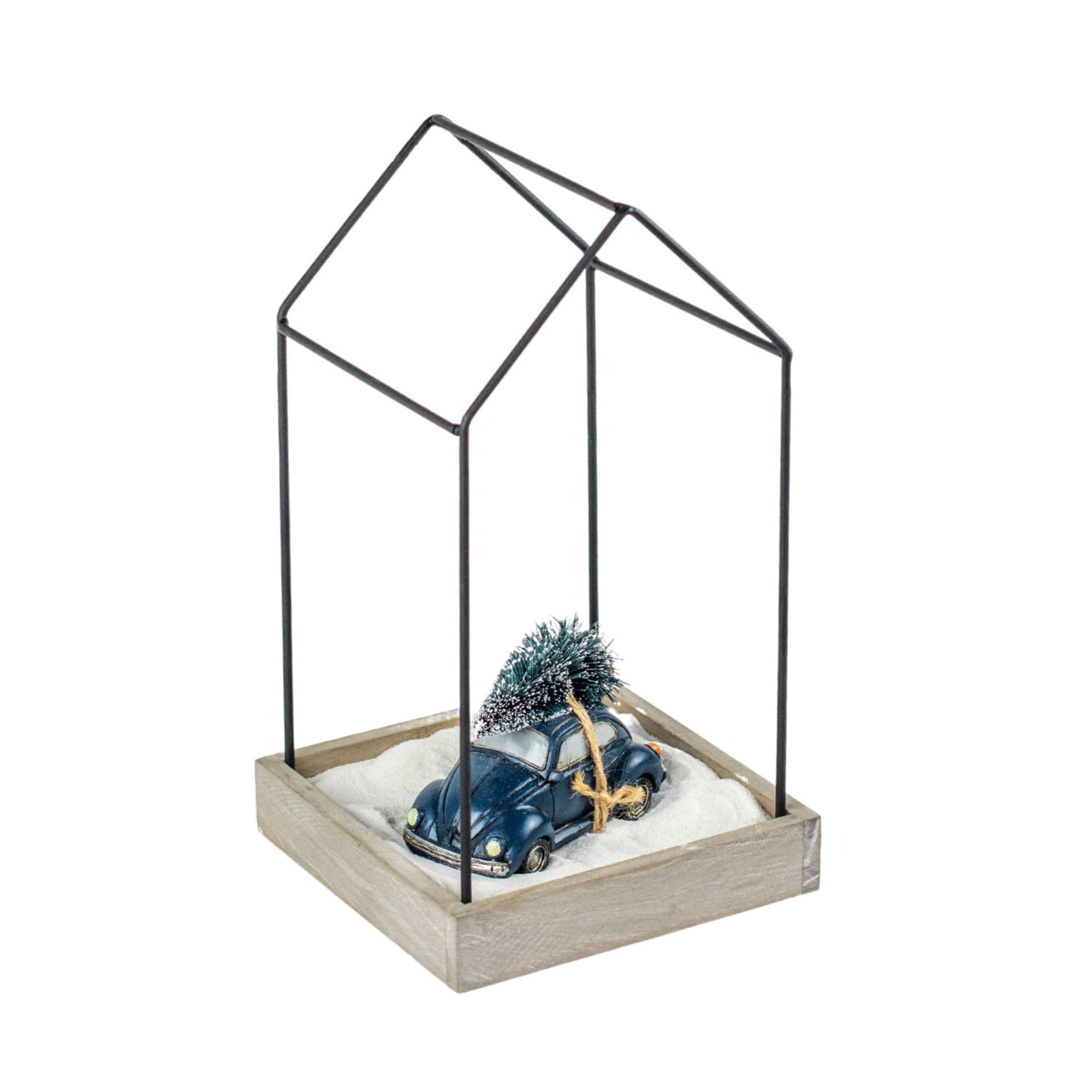 

Druciany domek loft lampion kwietnik, 25 cm