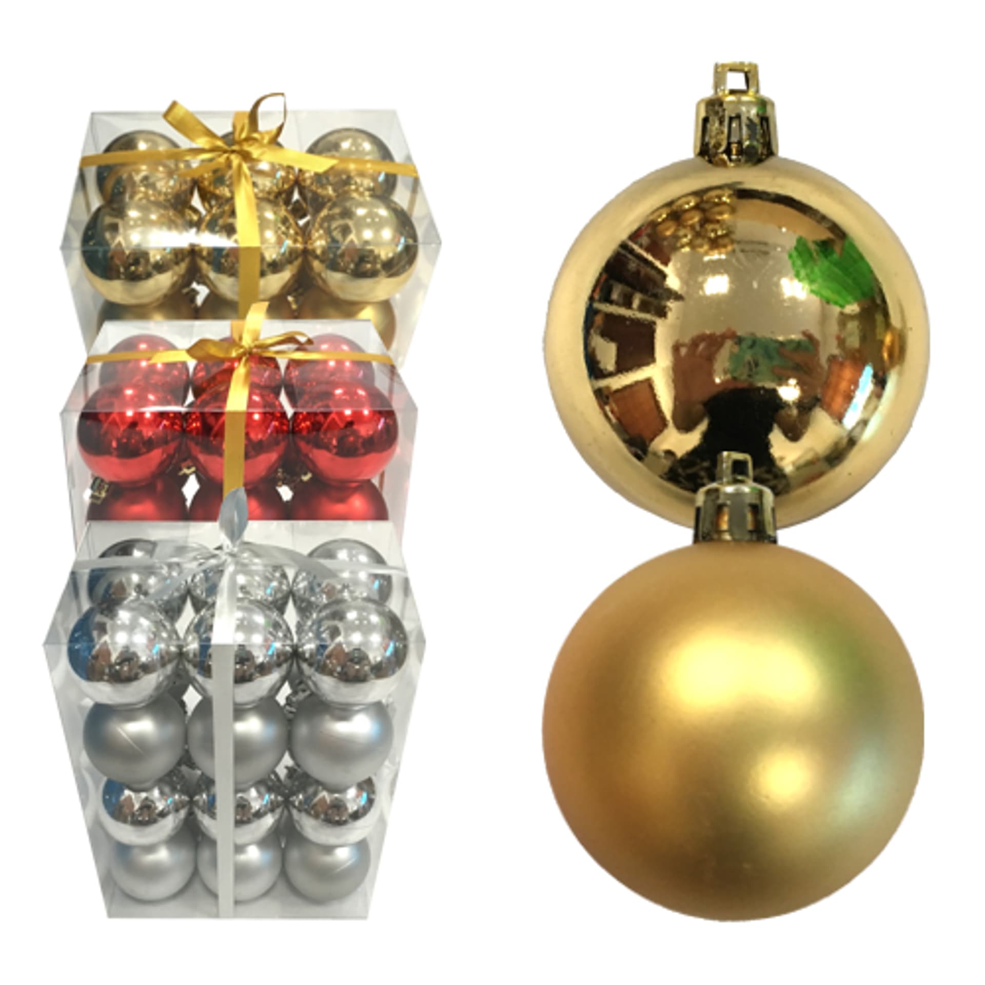 

BOMBKI CHOINKOWE 6CM KOMPLET 24 SZT.