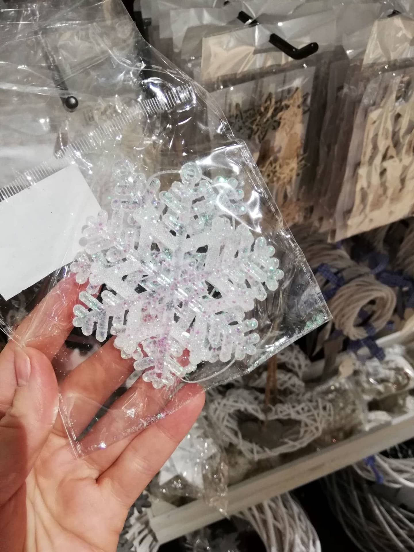 

Zawieszka na choinkę, płatek śniegu, 2 szt.