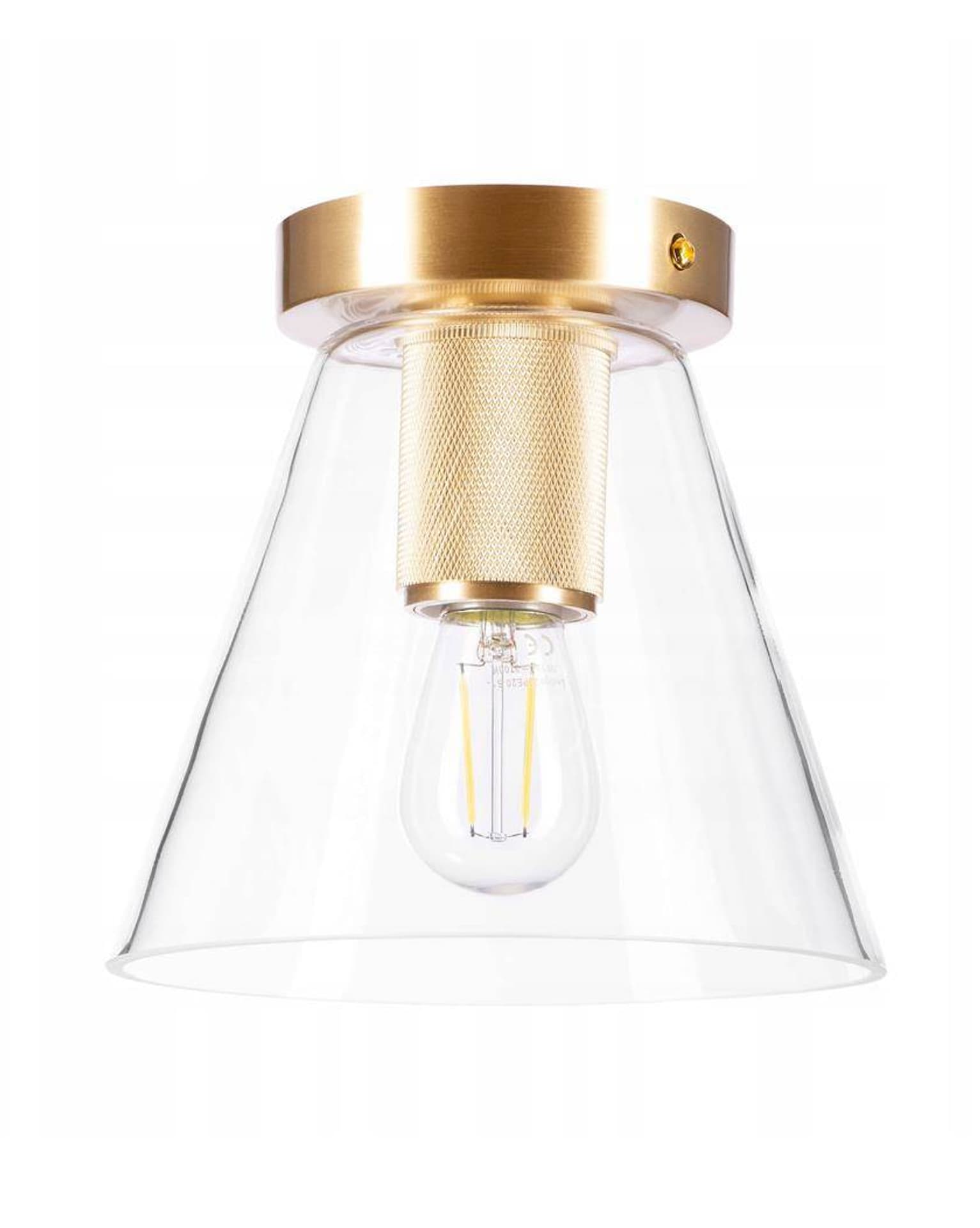 

Lampa szklana sufitowa plafon stożek MADRID