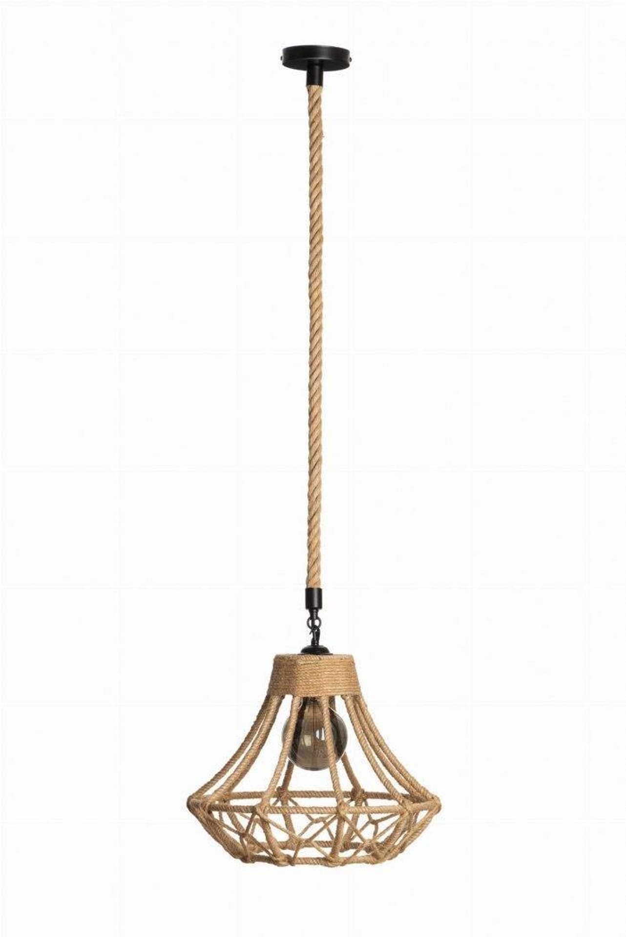 

Lampa wisząca jutowa żyrandol boho