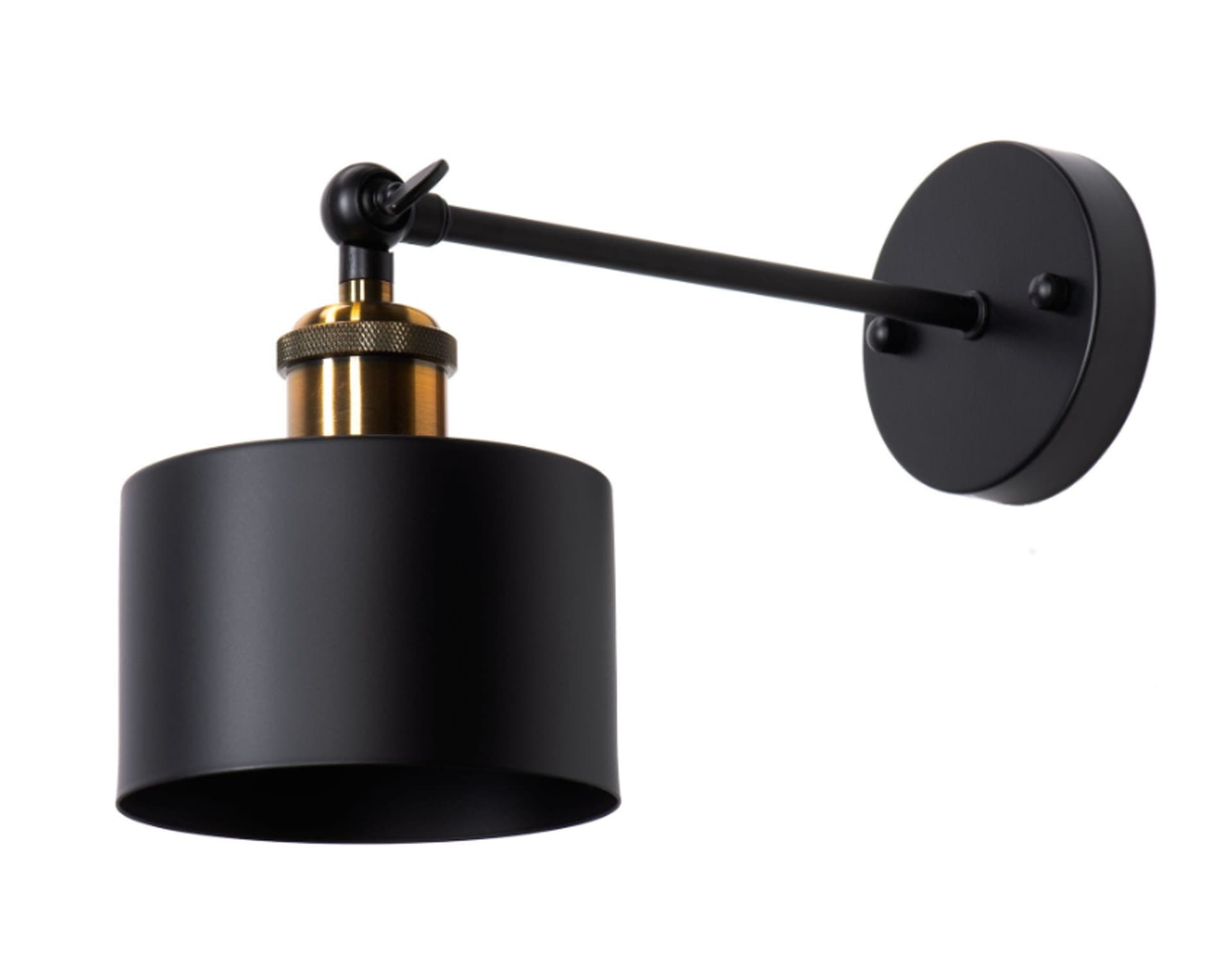 

Kinkiet regulowany kubełkowy loft ANTIC BRASS