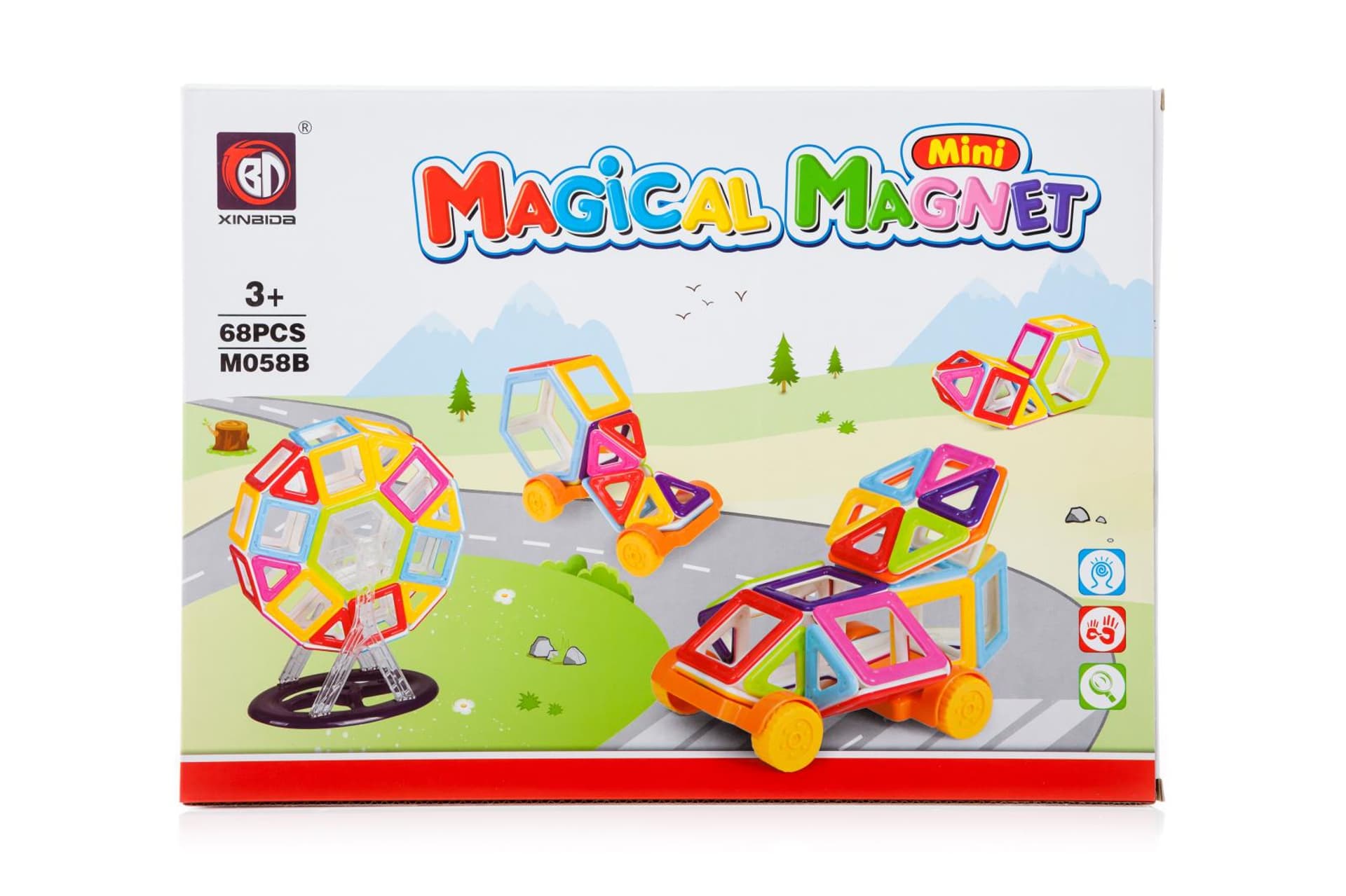 

Klocki magnetyczne MAGICAL MAGNET MINI 68SZT 3+