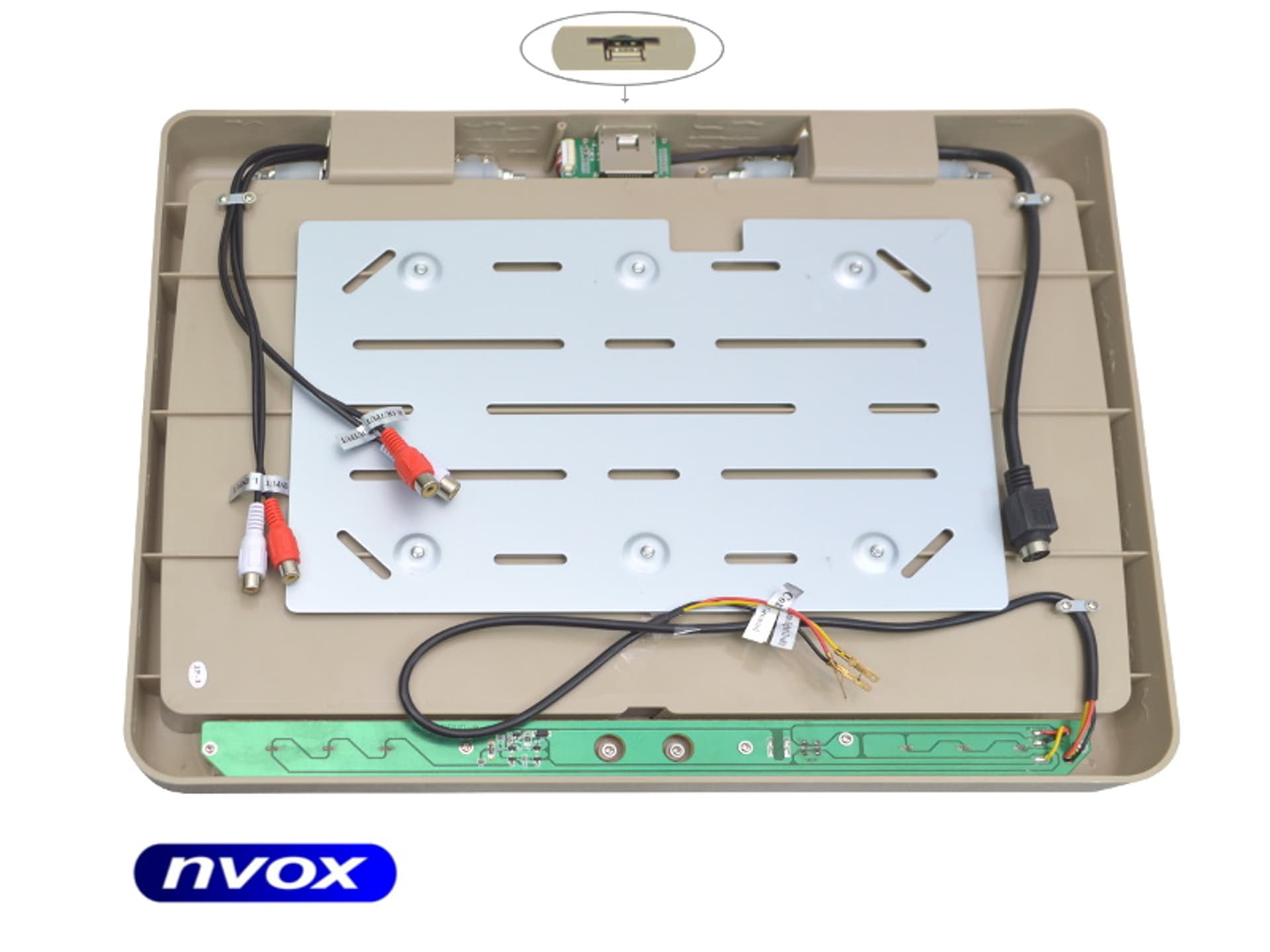 

Monitor podwieszany podsufitowy LCD 17cali cali LED IR FM USB SD... (NVOX RF1790U BE)