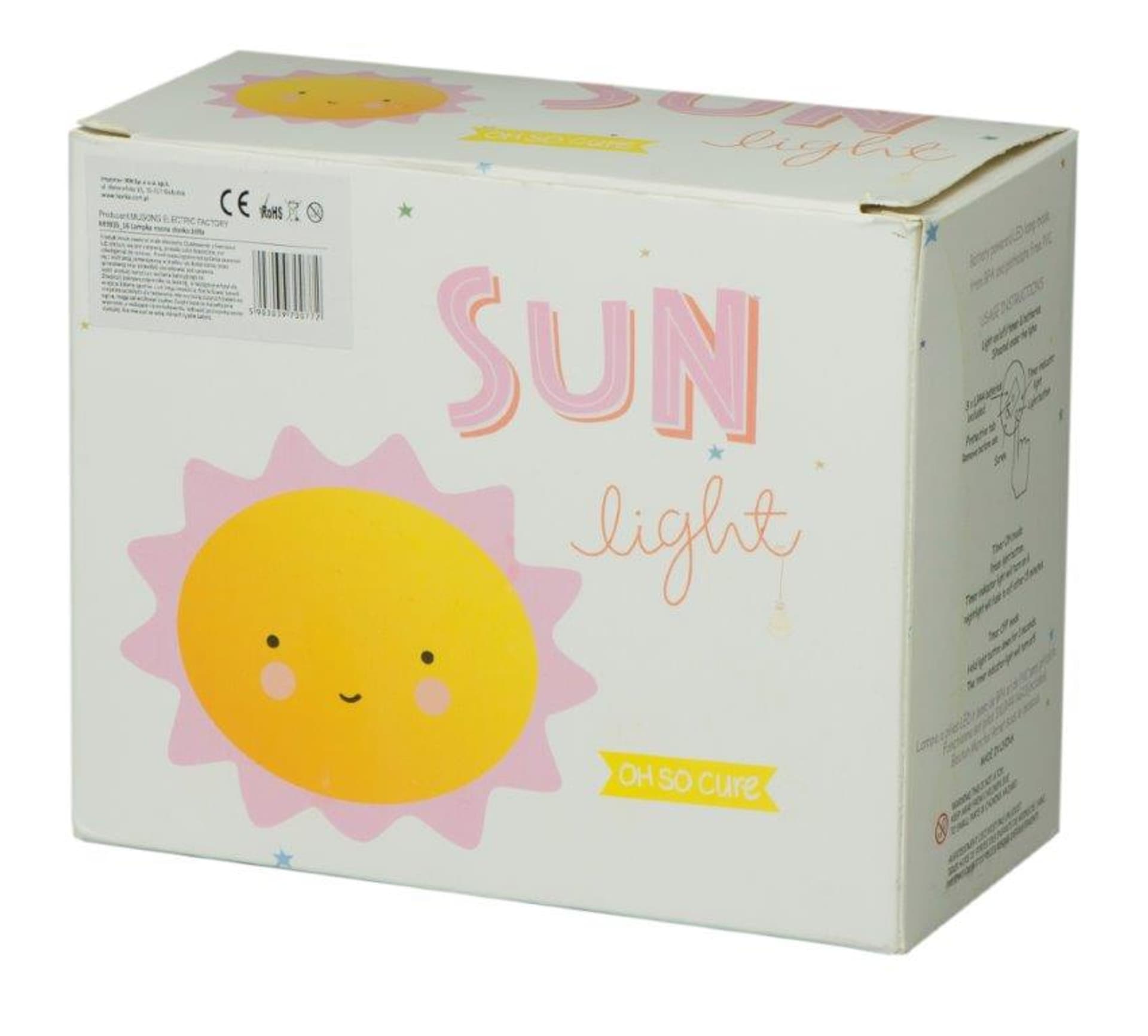 

Lampka nocna słonko żółta CUTE