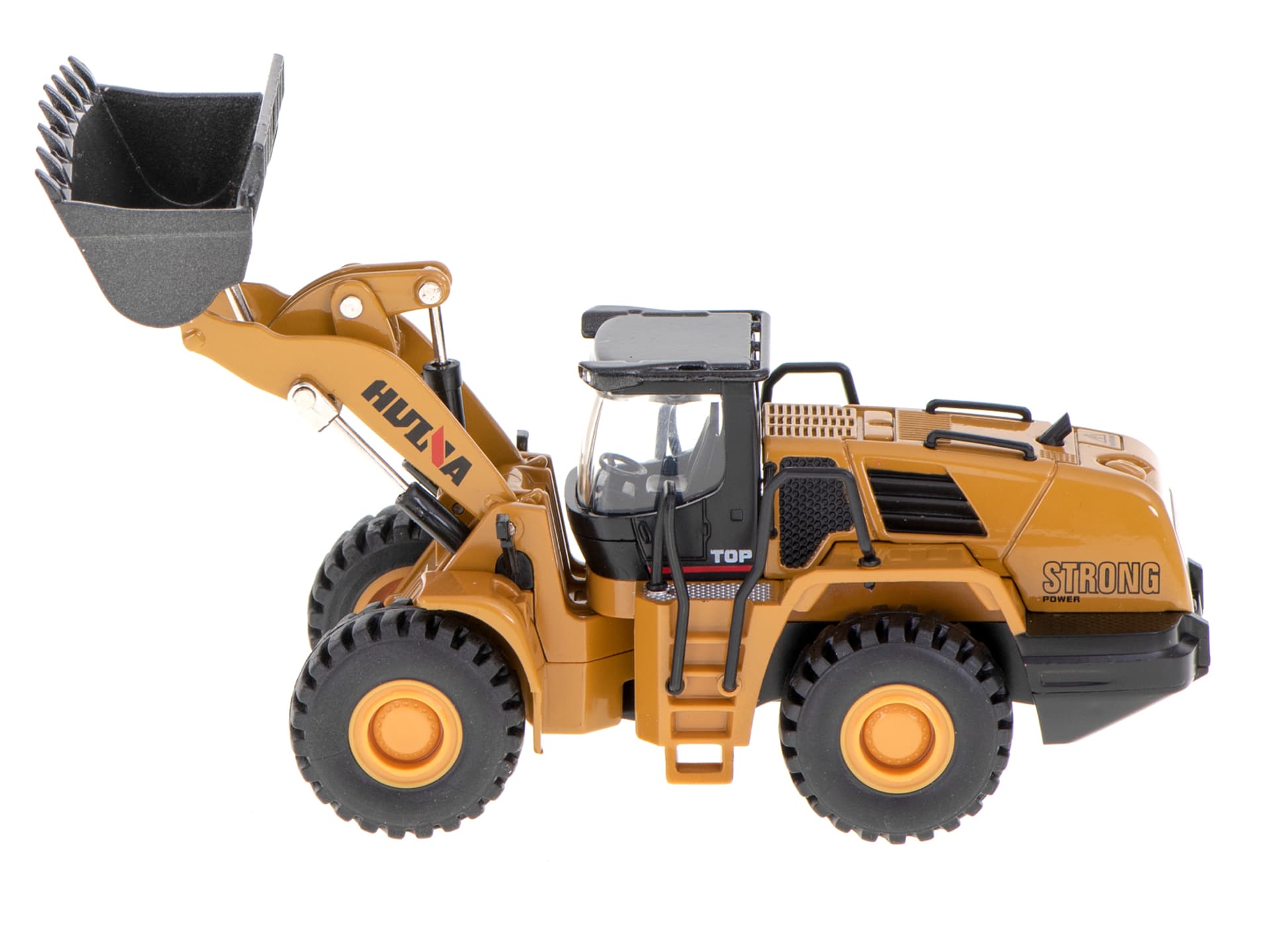 

Koparka ładowarka kołowa spychacz model z metalu Die-Cast H-toys 1813 1:60
