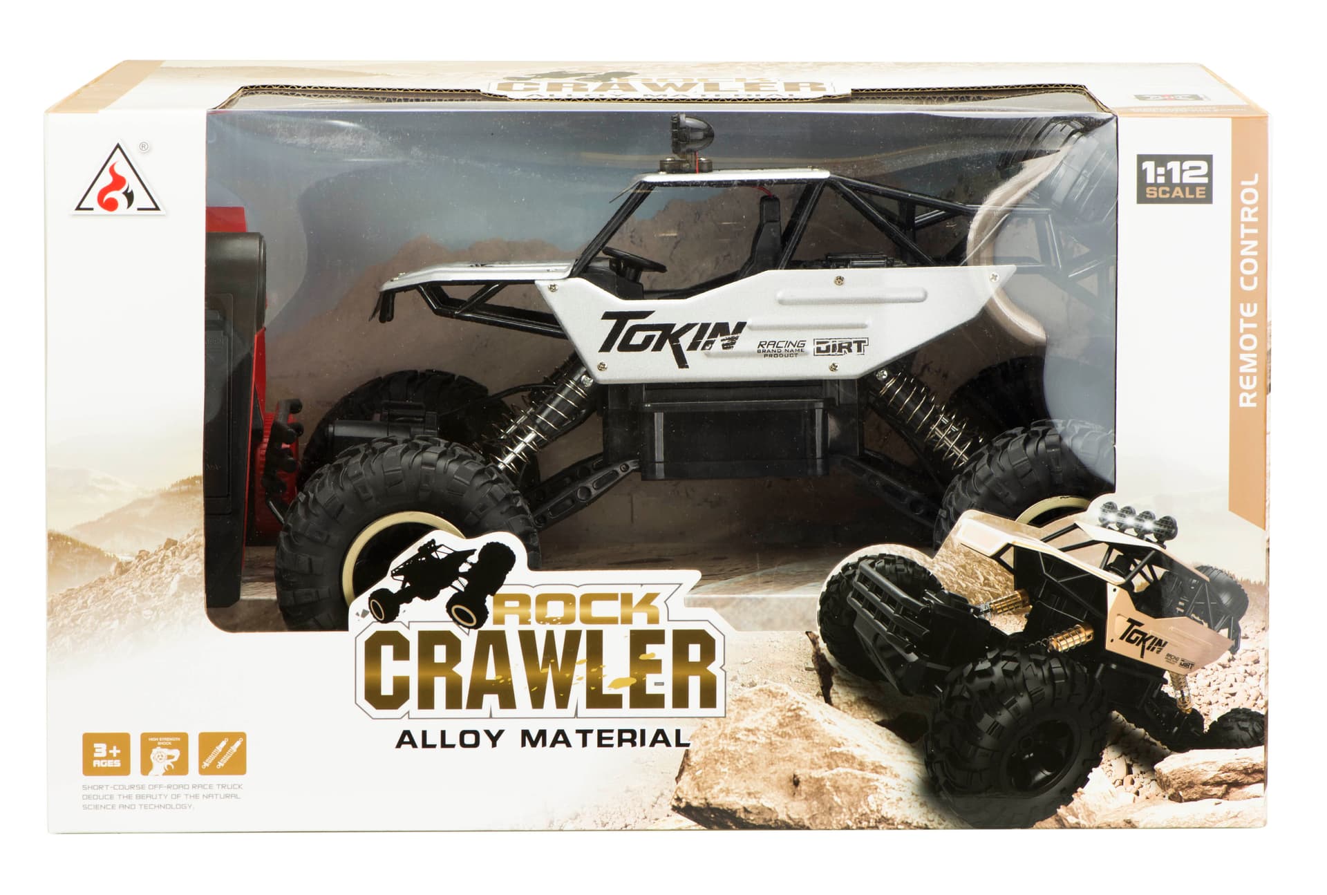 

Samochód zdalnie sterowany na pilota RC Rock Crawler 1:12 4WD METAL srebrny