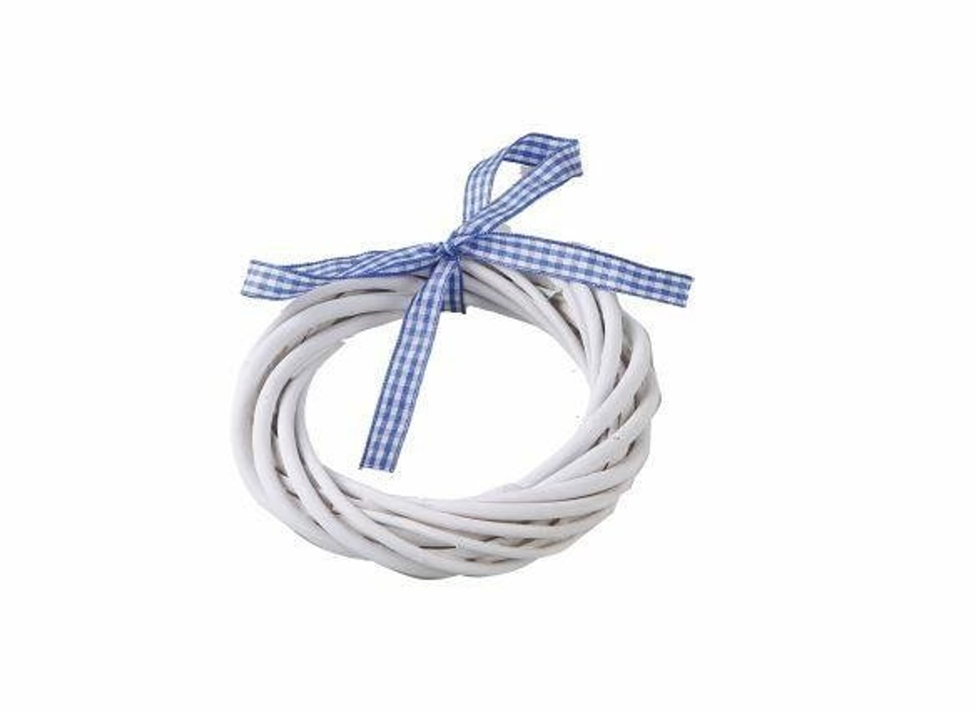 

Wianek biały ze wstążką śr. 12 cm