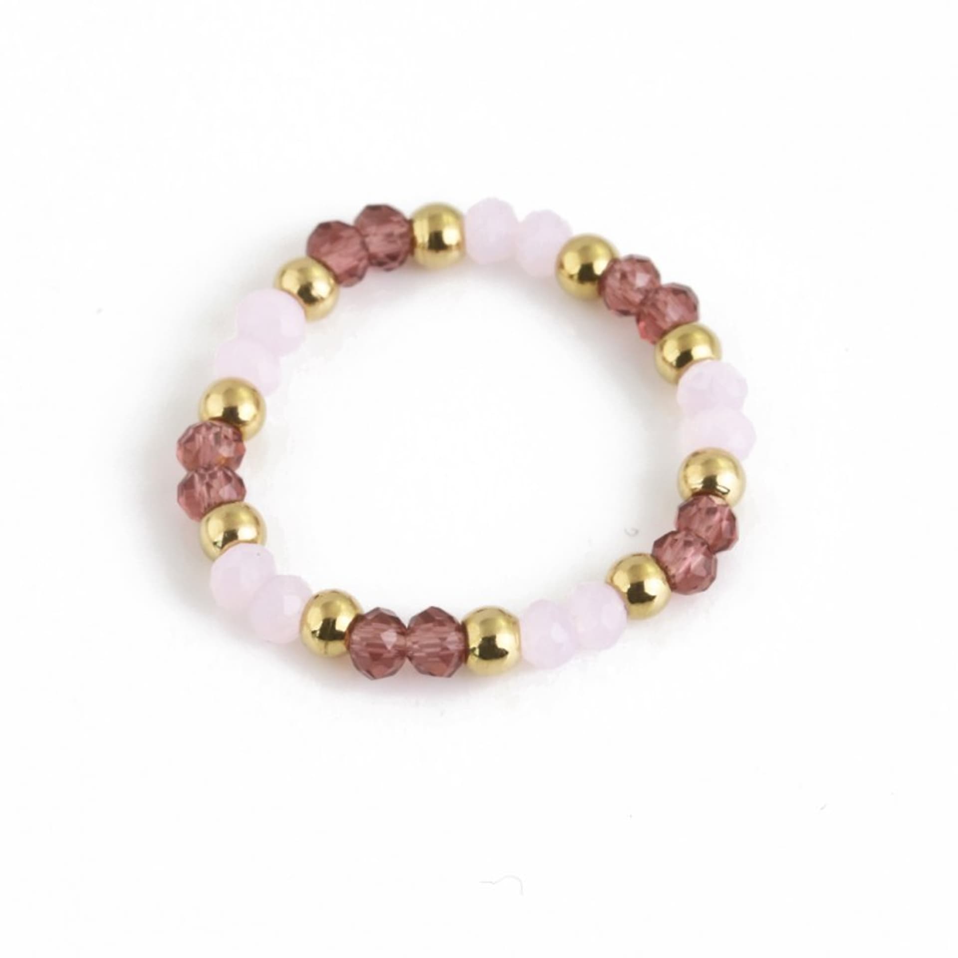 

Pierścionek na gumce stal chirurgiczna pozłacana PST733