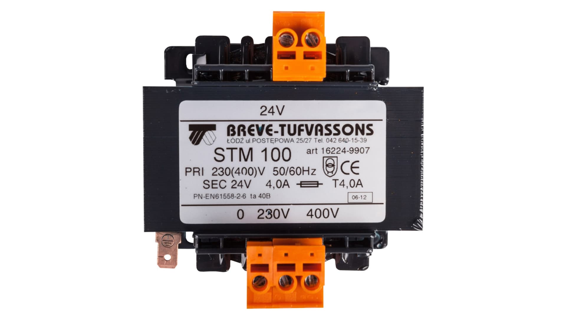 

Transformator 1-fazowy STM 100VA 400(230)/24V 16224-9907, 230)/24v 16224-990