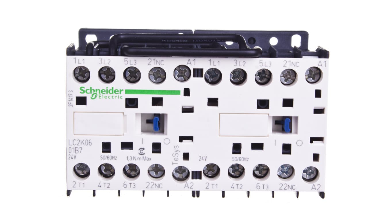 

Stycznik nawrotny 6A 3kW 24V AC LC2K0601B7