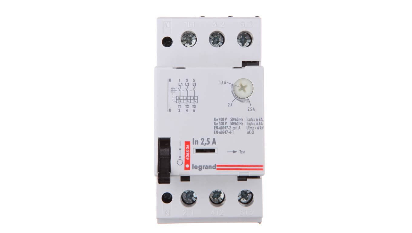 

Wyłącznik silnikowy 3P 0,8kW 1,6-2,5A M 250 2,5 606806