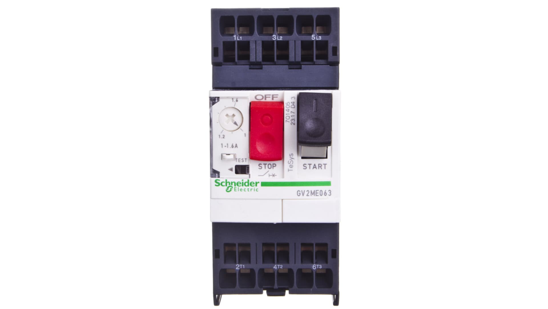 

Wyłącznik silnikowy 3P 0,55kW 1-1,6A GV2ME063